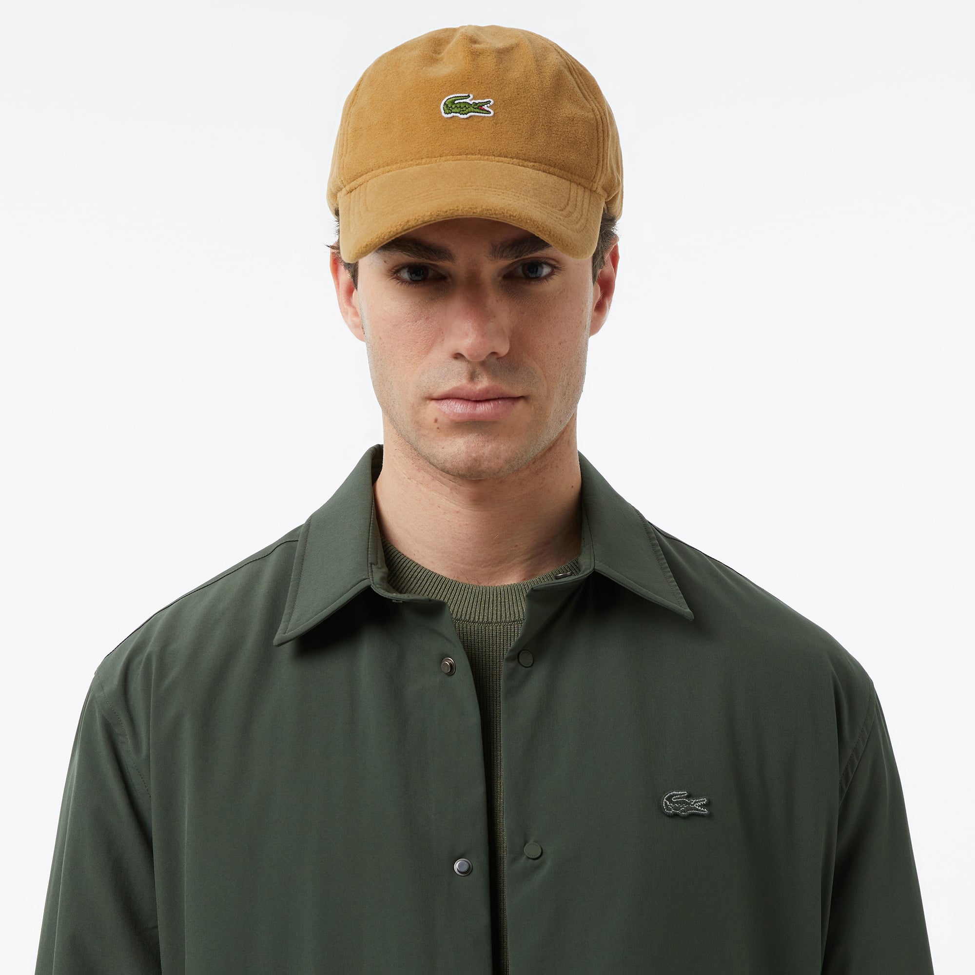 Lacoste Erkek Oversize Fit Haki Dış Gömlek görsel 3