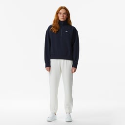 Kadın Relaxed Fit Yarım Fermuarlı Lacivert Sweatshirt Lacivert