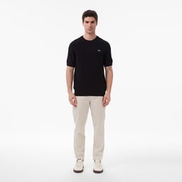 Erkek Classic Fit Kısa Kollu Bisiklet Yaka Siyah Triko Siyah