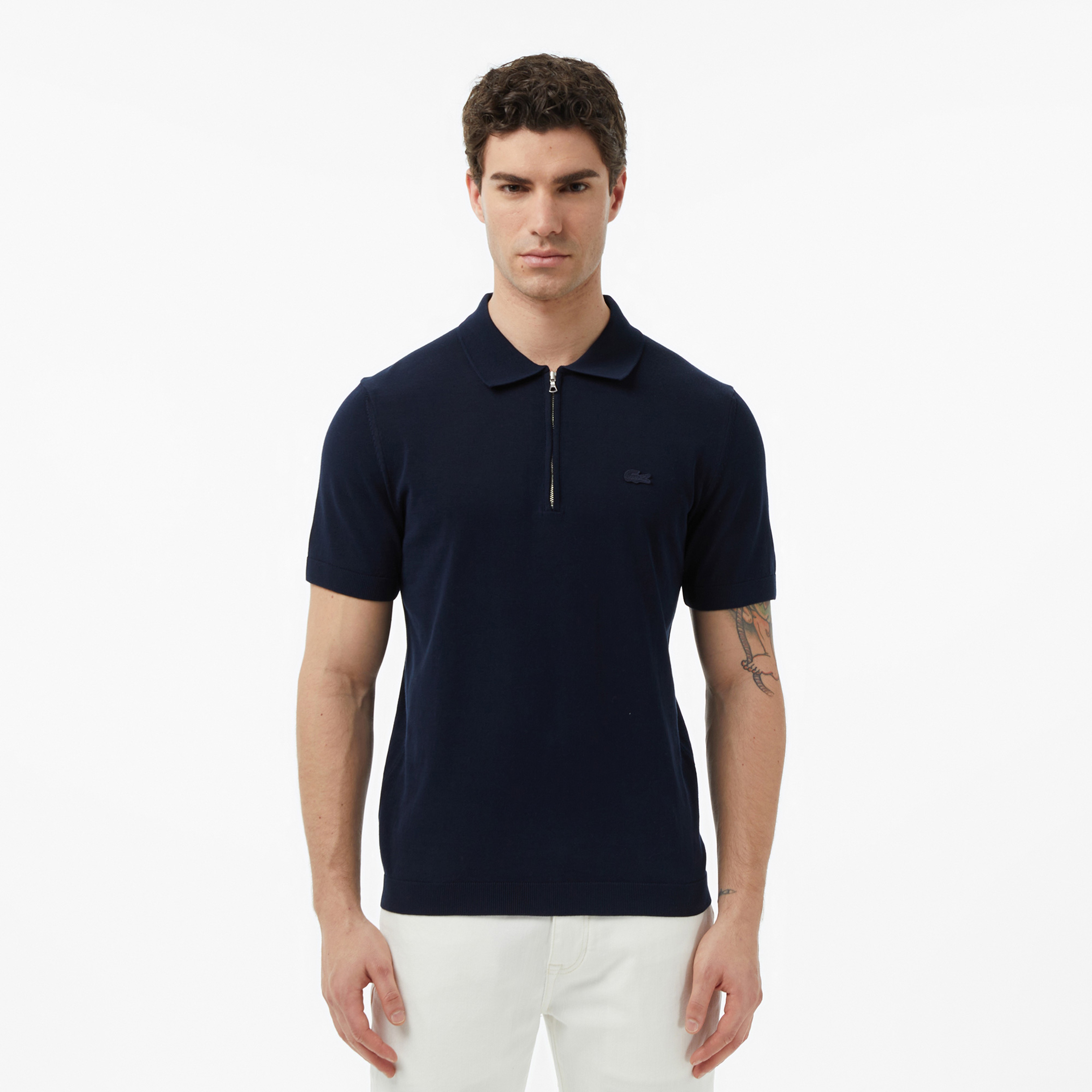 Erkek Classic Fit Kısa Kollu Polo Yaka Lacivert Triko Erkek Classic Fit Kısa Kollu Polo Yaka Lacivert Triko