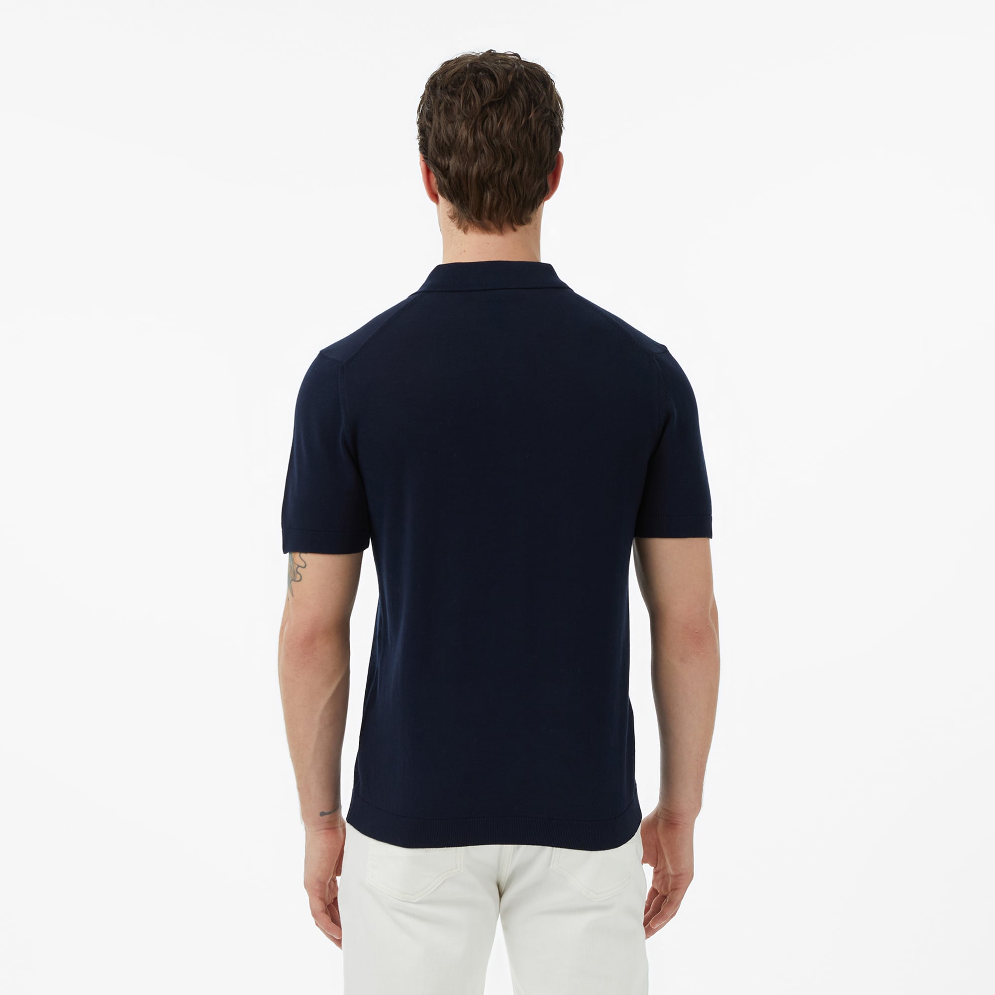 Lacoste Erkek Classic Fit Kısa Kollu Polo Yaka Lacivert Triko görsel 5
