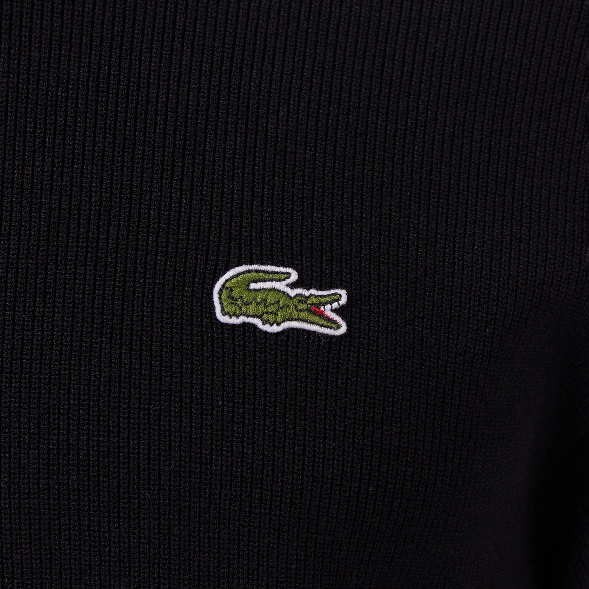 Lacoste Erkek Classic Fit Kısa Kollu Bisiklet Yaka Siyah Triko görsel 7