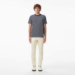 Erkek Regular Fit Bisiklet Yaka Çizgili Lacivert T-Shirt Lacivert