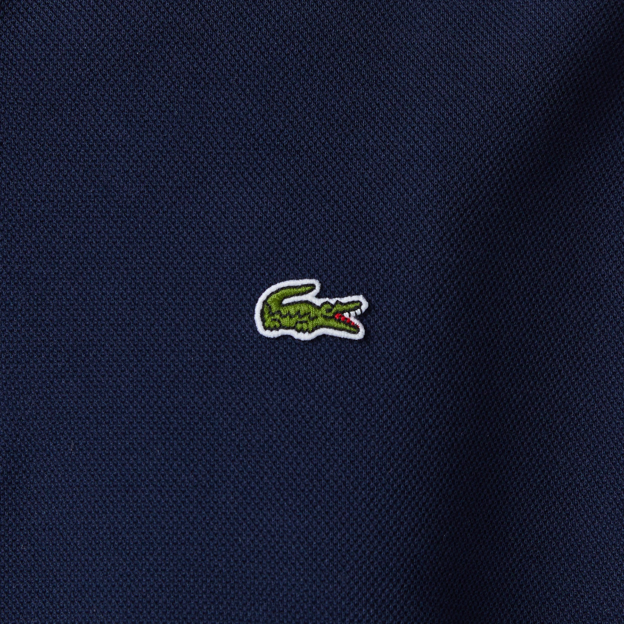 Lacoste Kadın Loose Fit Polo Yaka Lacivert Sweatshirt görsel 7