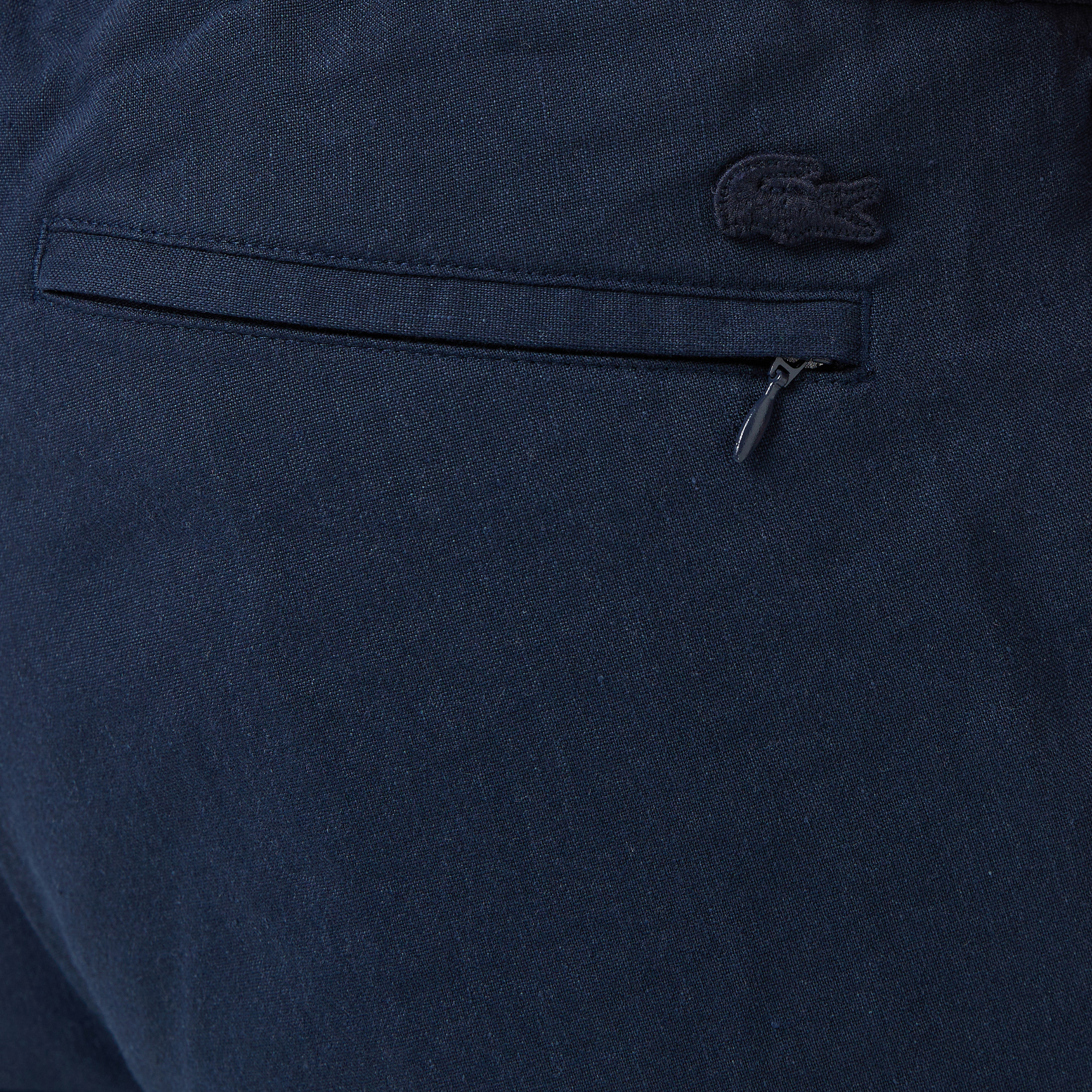 Lacoste Erkek Tapered Fit Lacivert Chino Pantolon görsel 7