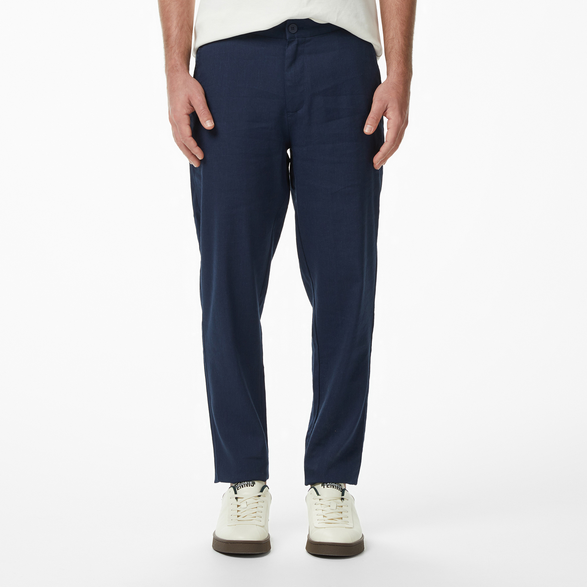 Lacoste Erkek Tapered Fit Lacivert Chino Pantolon görsel 2