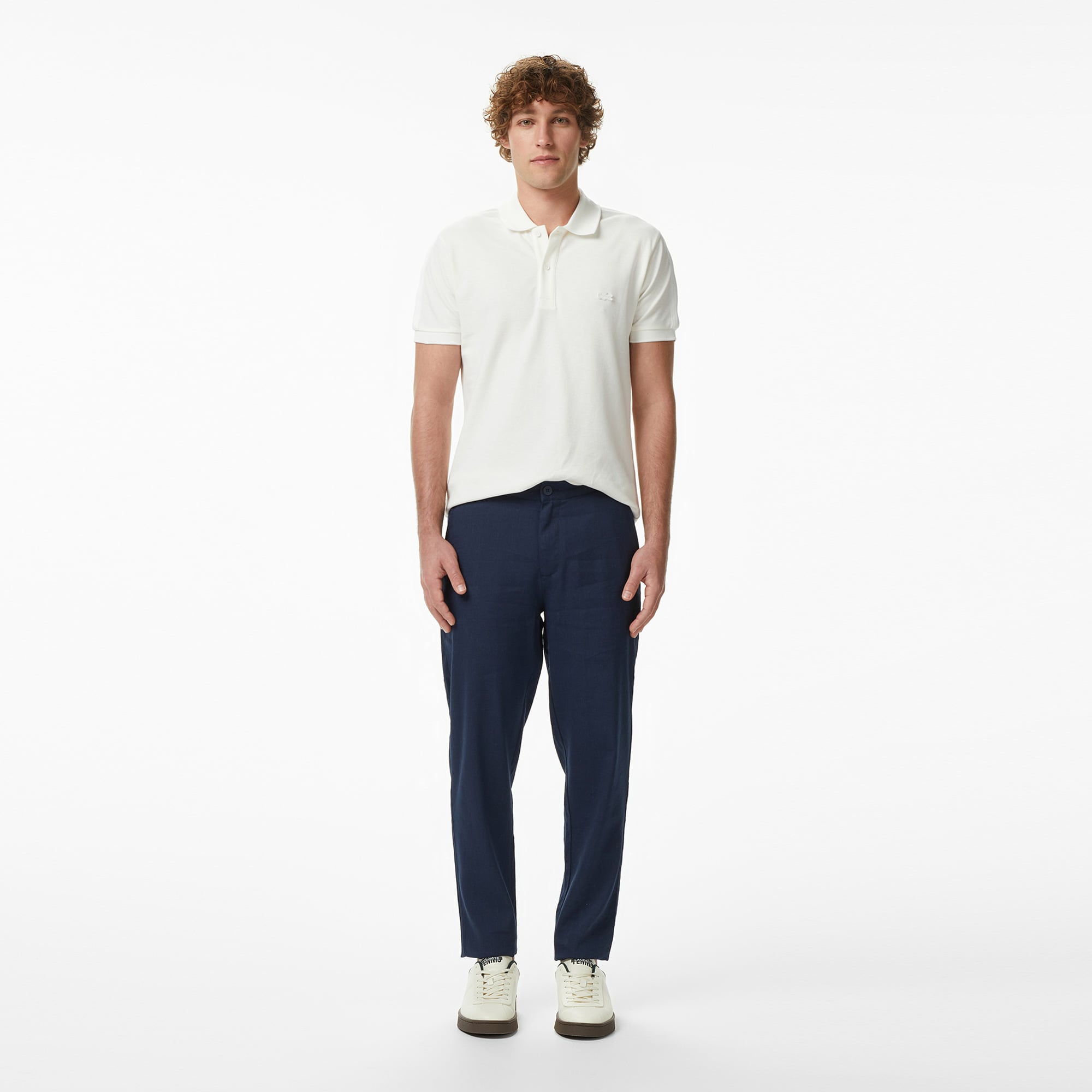 Lacoste Erkek Tapered Fit Lacivert Chino Pantolon