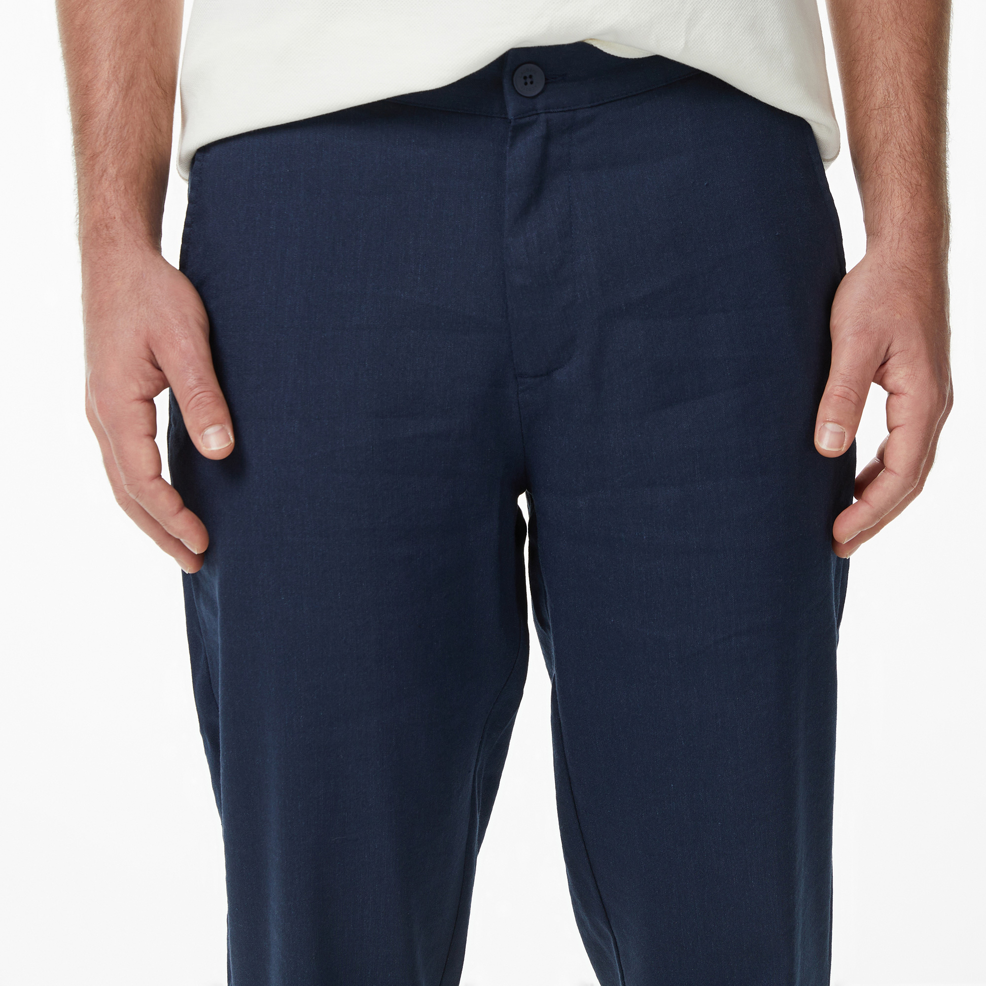 Lacoste Erkek Tapered Fit Lacivert Chino Pantolon görsel 6