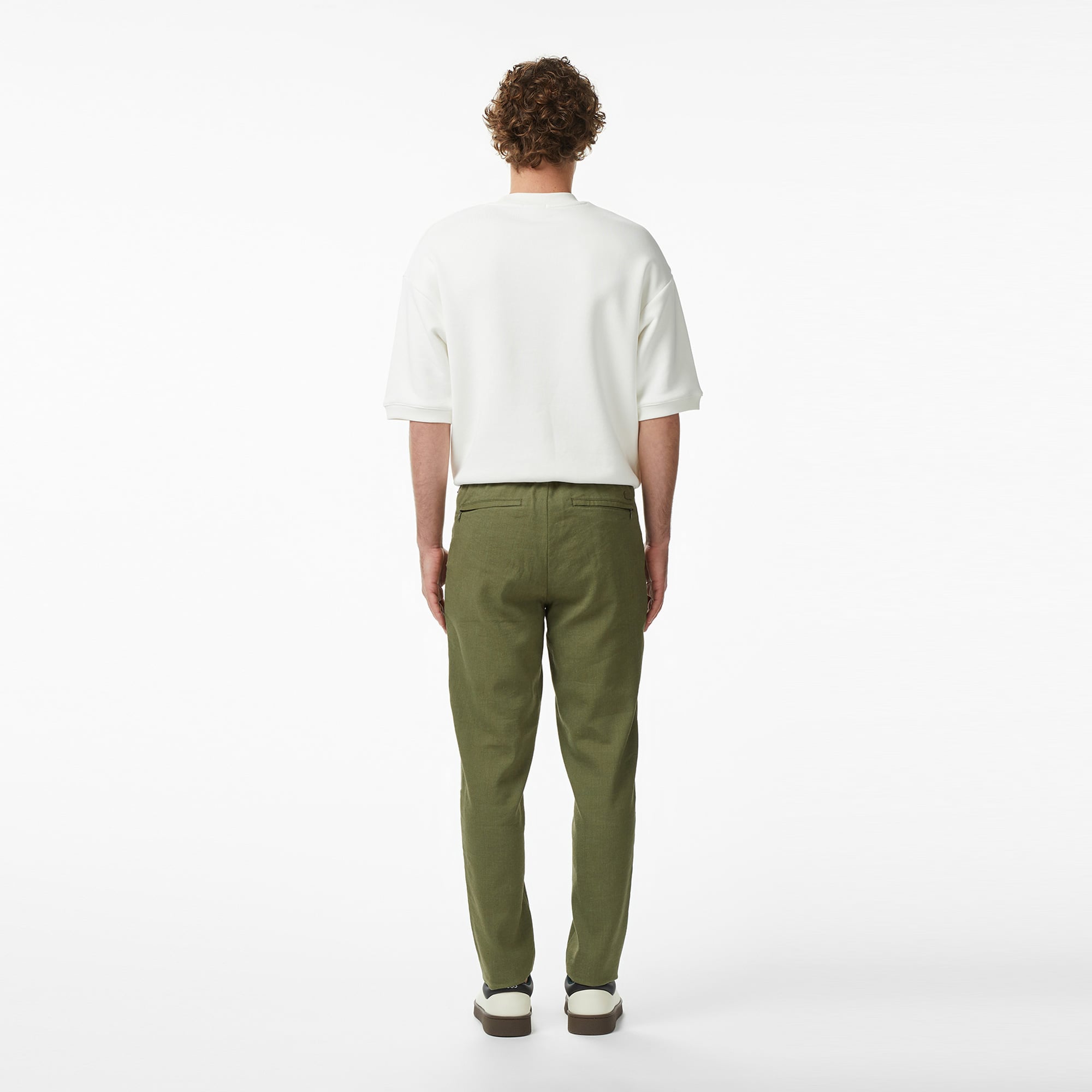 Lacoste Erkek Tapered Fit Haki Chino Pantolon görsel 3