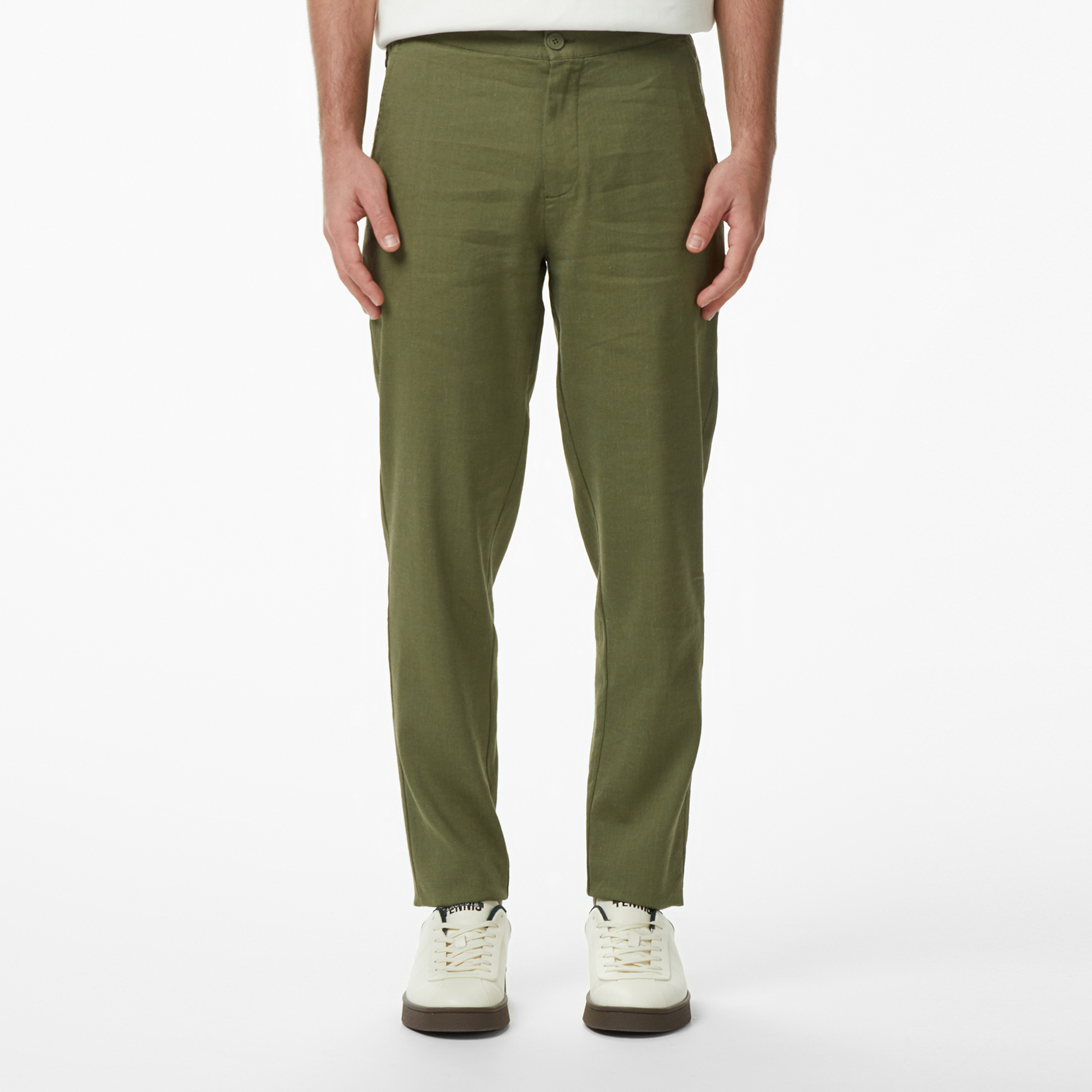 Lacoste Erkek Tapered Fit Haki Chino Pantolon görsel 2
