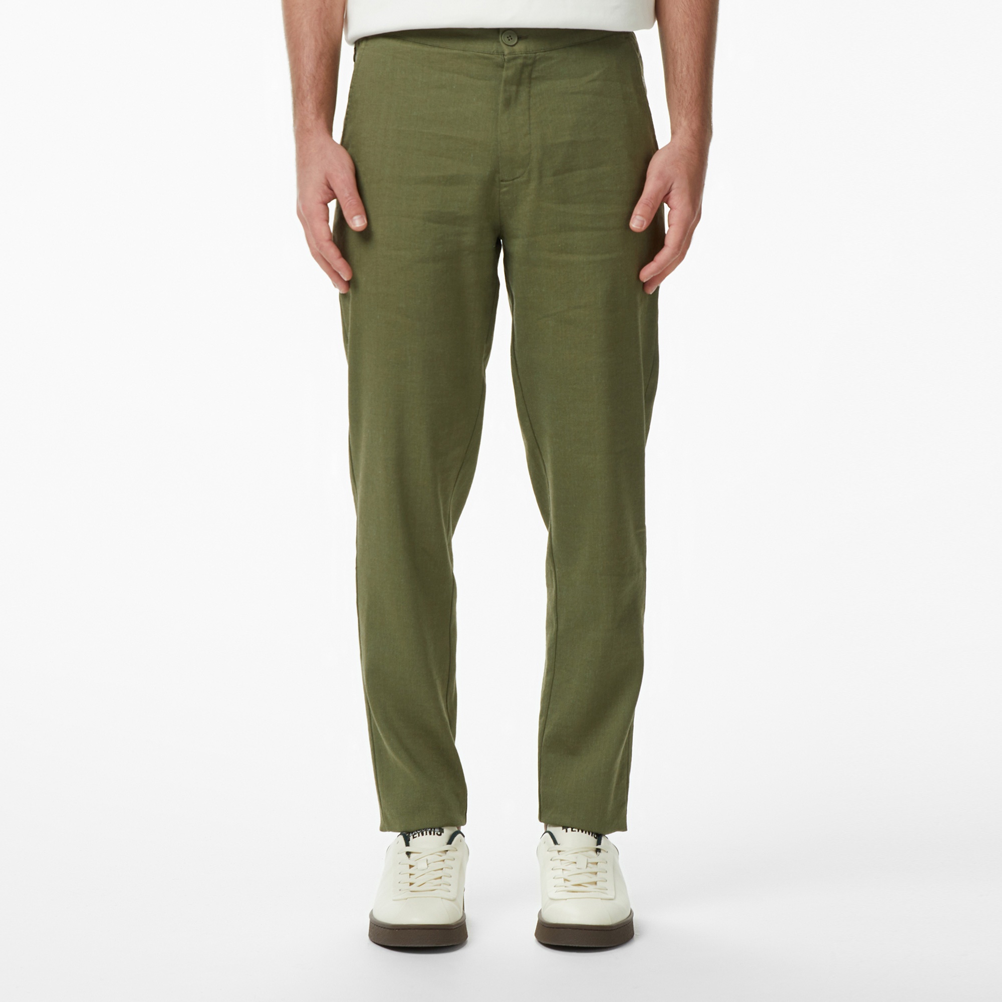 Erkek Tapered Fit Haki Pantolon