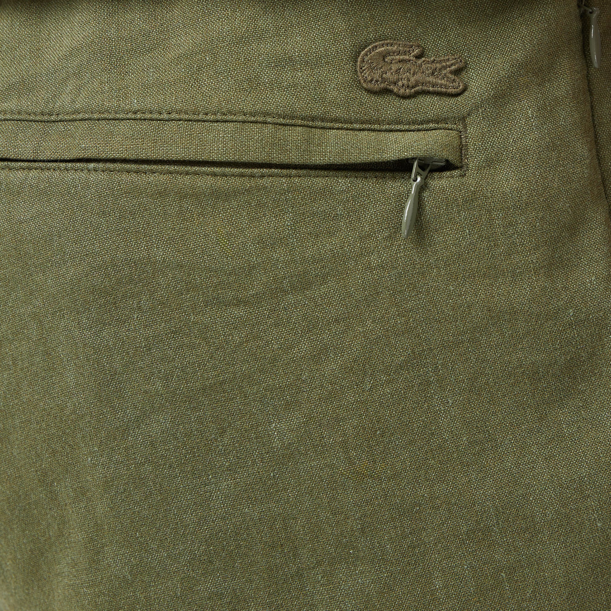 Lacoste Erkek Tapered Fit Haki Chino Pantolon görsel 5