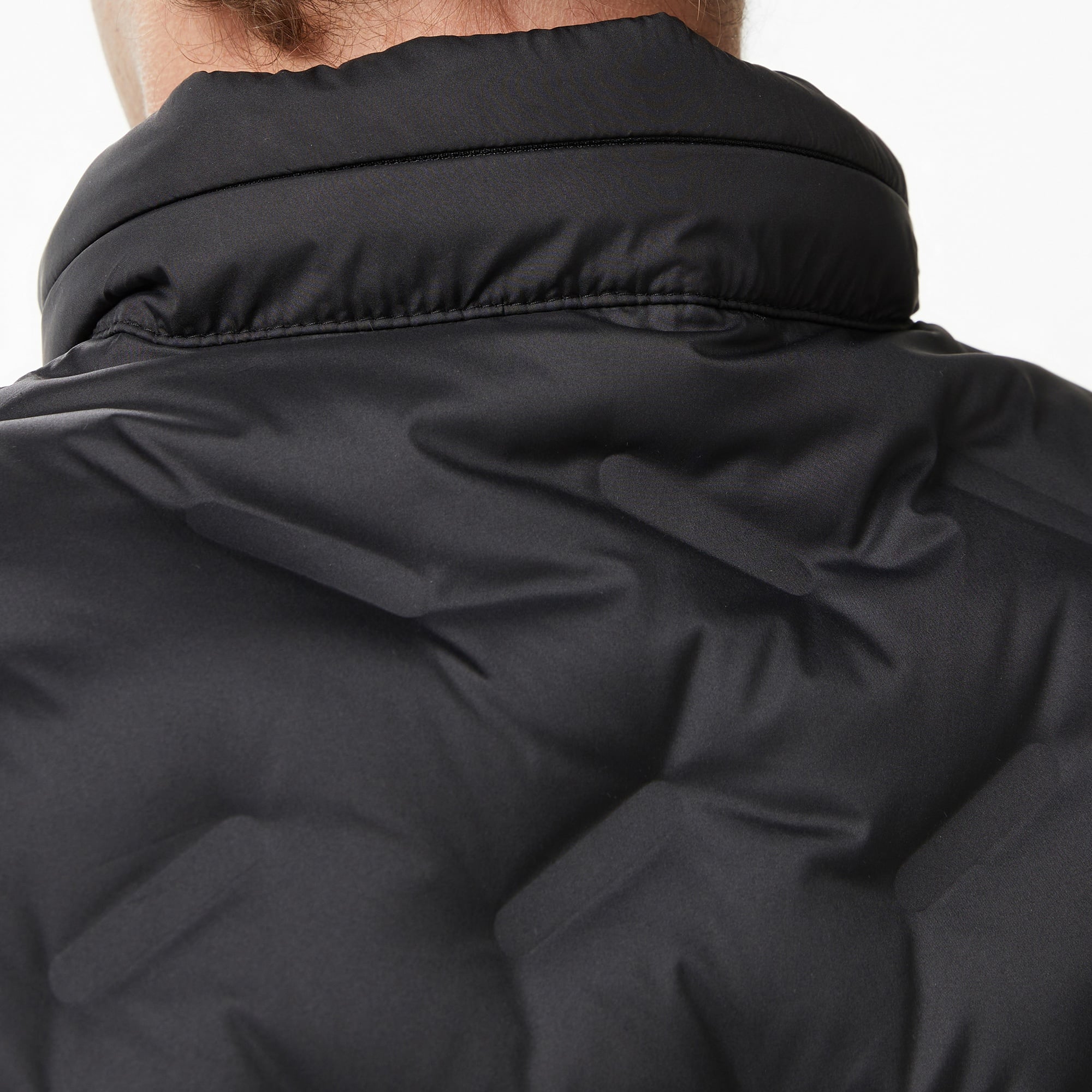 Erkek Regular Fit Dik Yaka Kapitone Siyah Mont