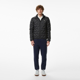 Erkek Regular Fit Dik Yaka Kapitone Siyah Mont Siyah