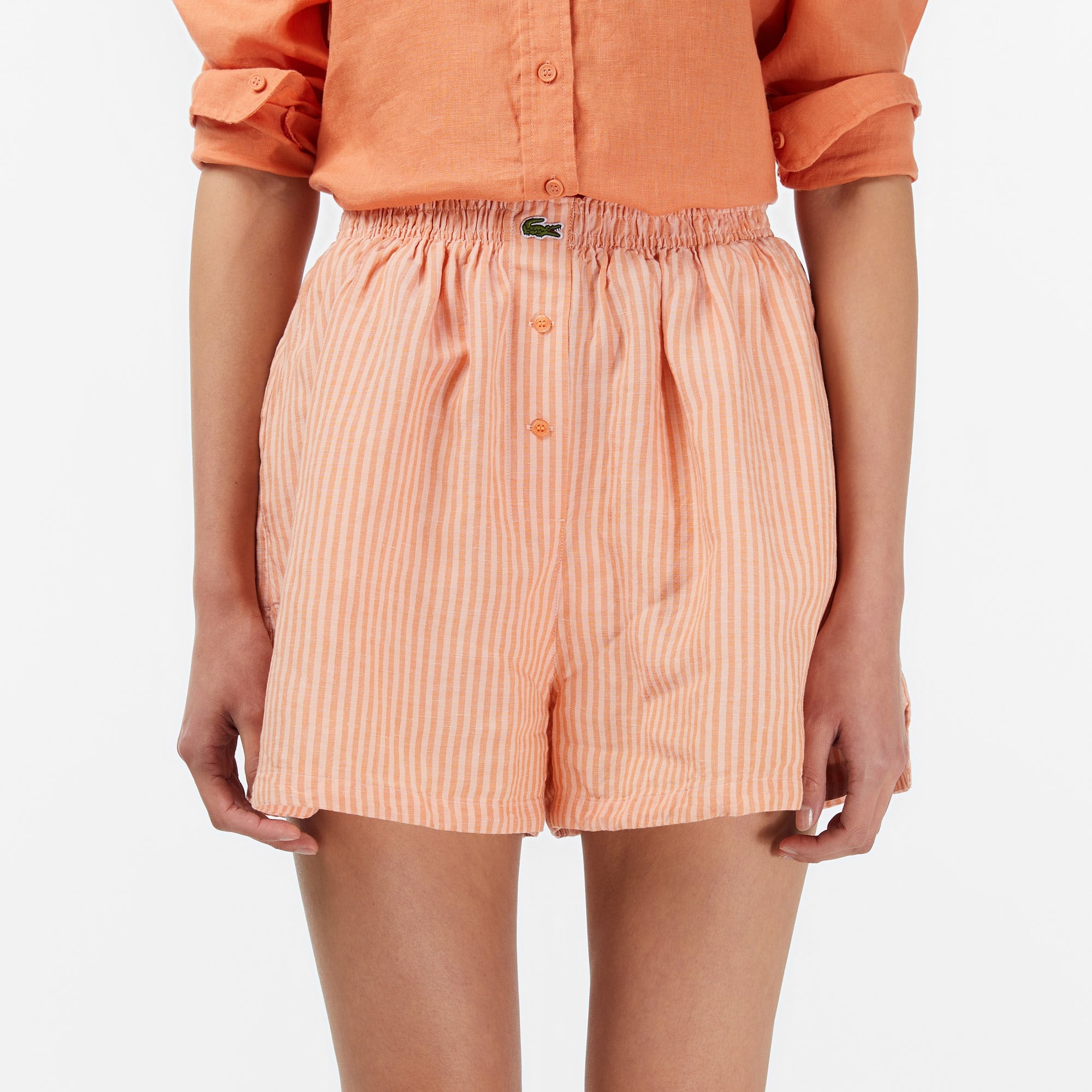 Kadın Oversize Fit Turuncu Şort