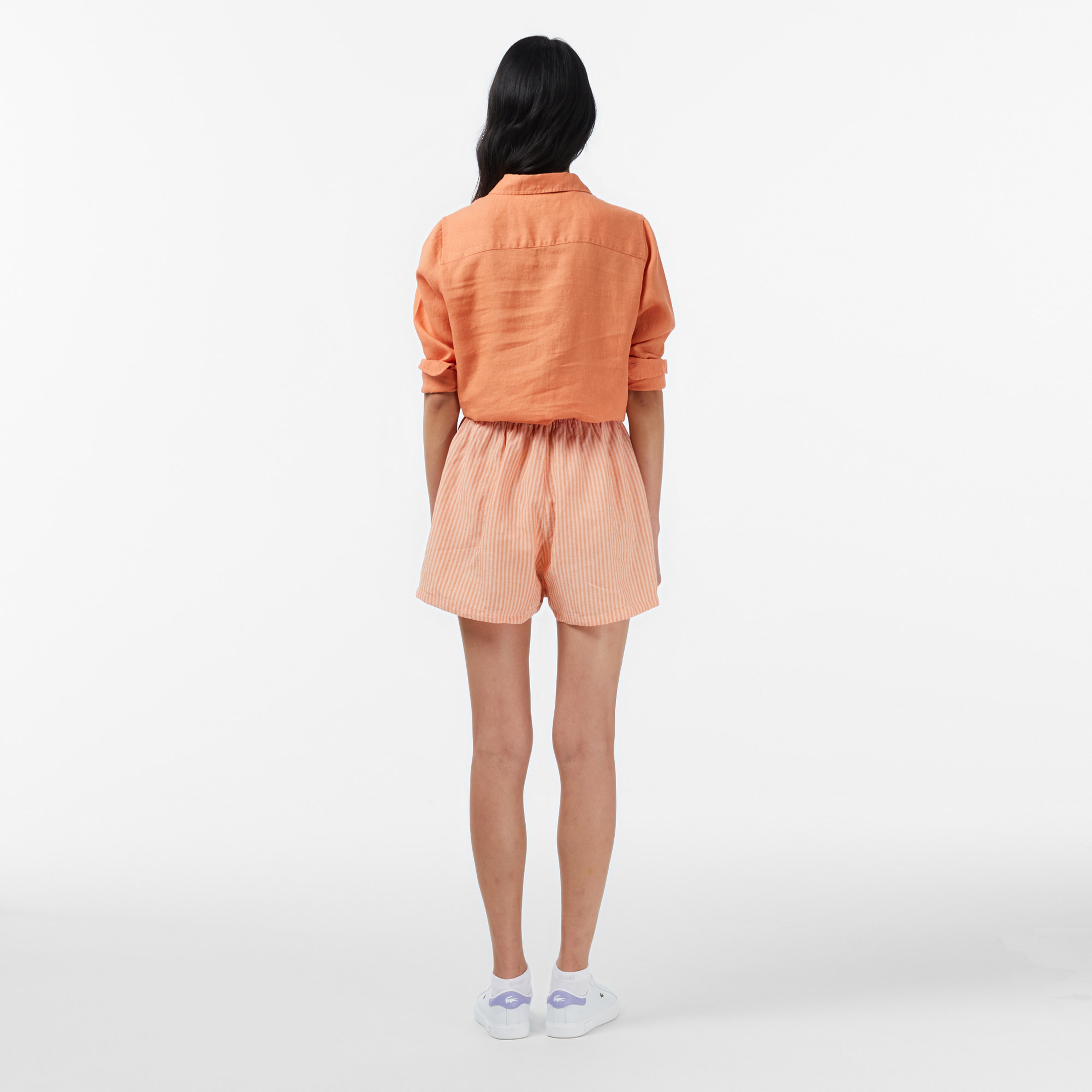 Kadın Oversize Fit Turuncu Şort