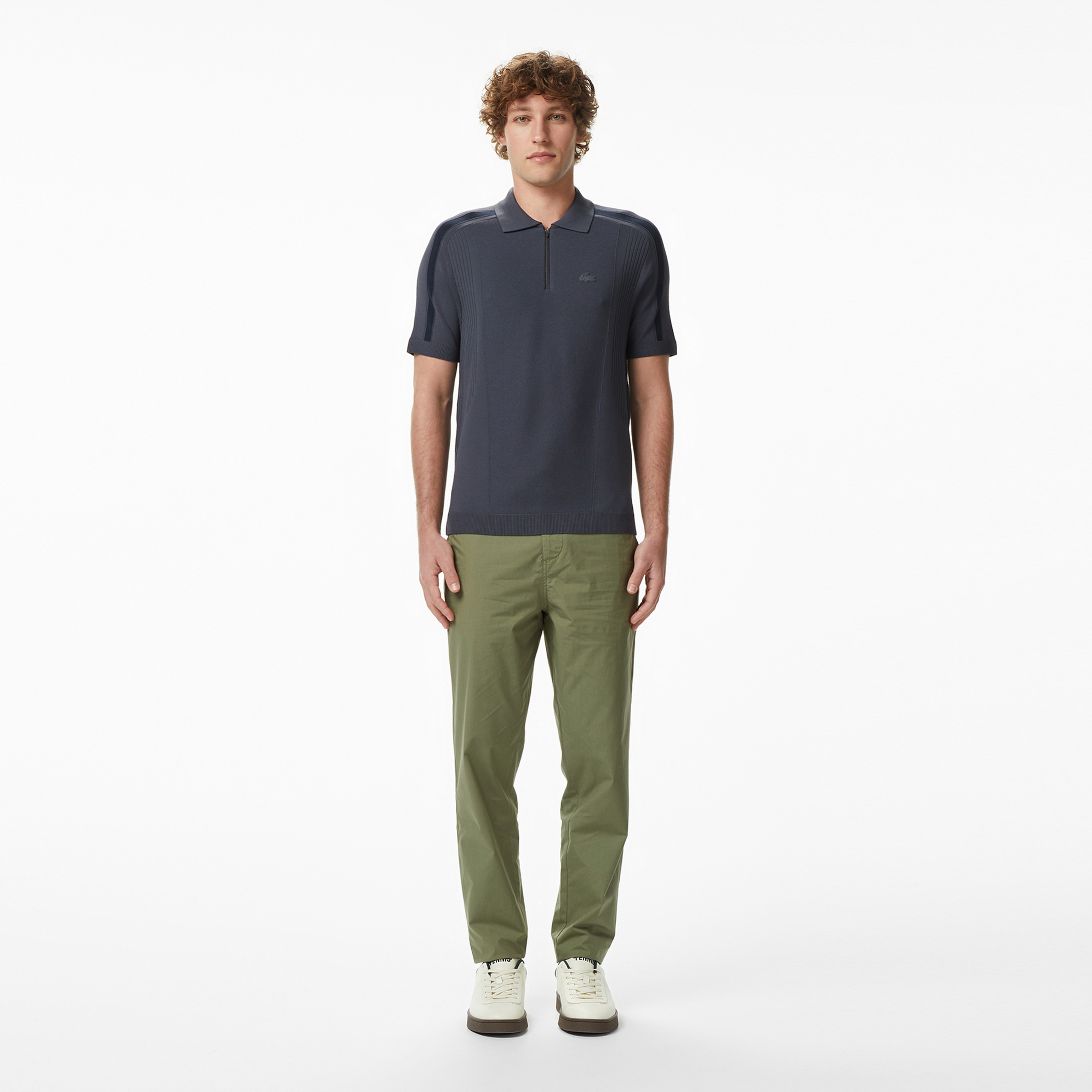 Erkek Classic Fit Kısa Kollu Polo Yaka Koyu Gri Triko Erkek Classic Fit Kısa Kollu Polo Yaka Koyu Gri Triko