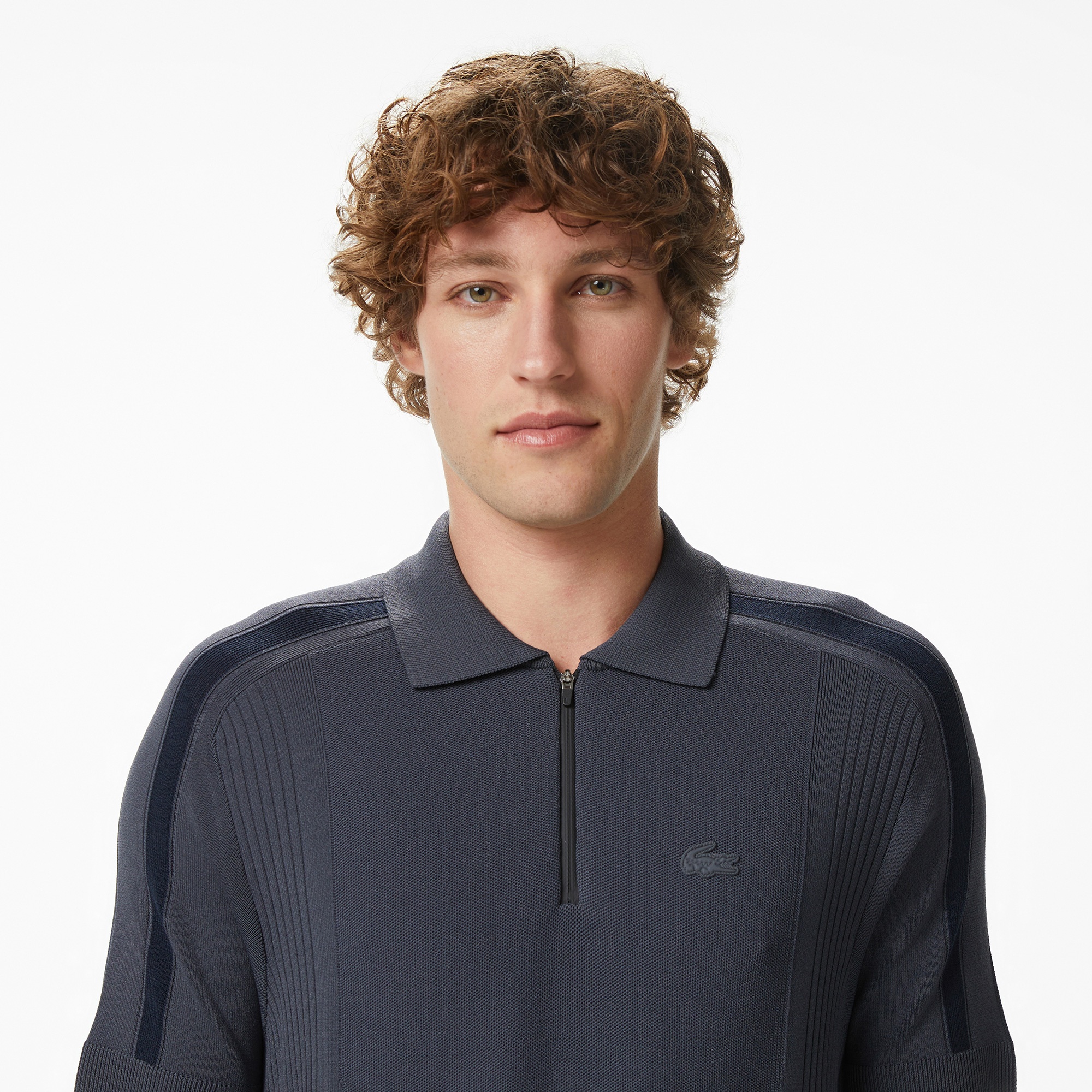 Erkek Classic Fit Kısa Kollu Polo Yaka Koyu Gri Triko