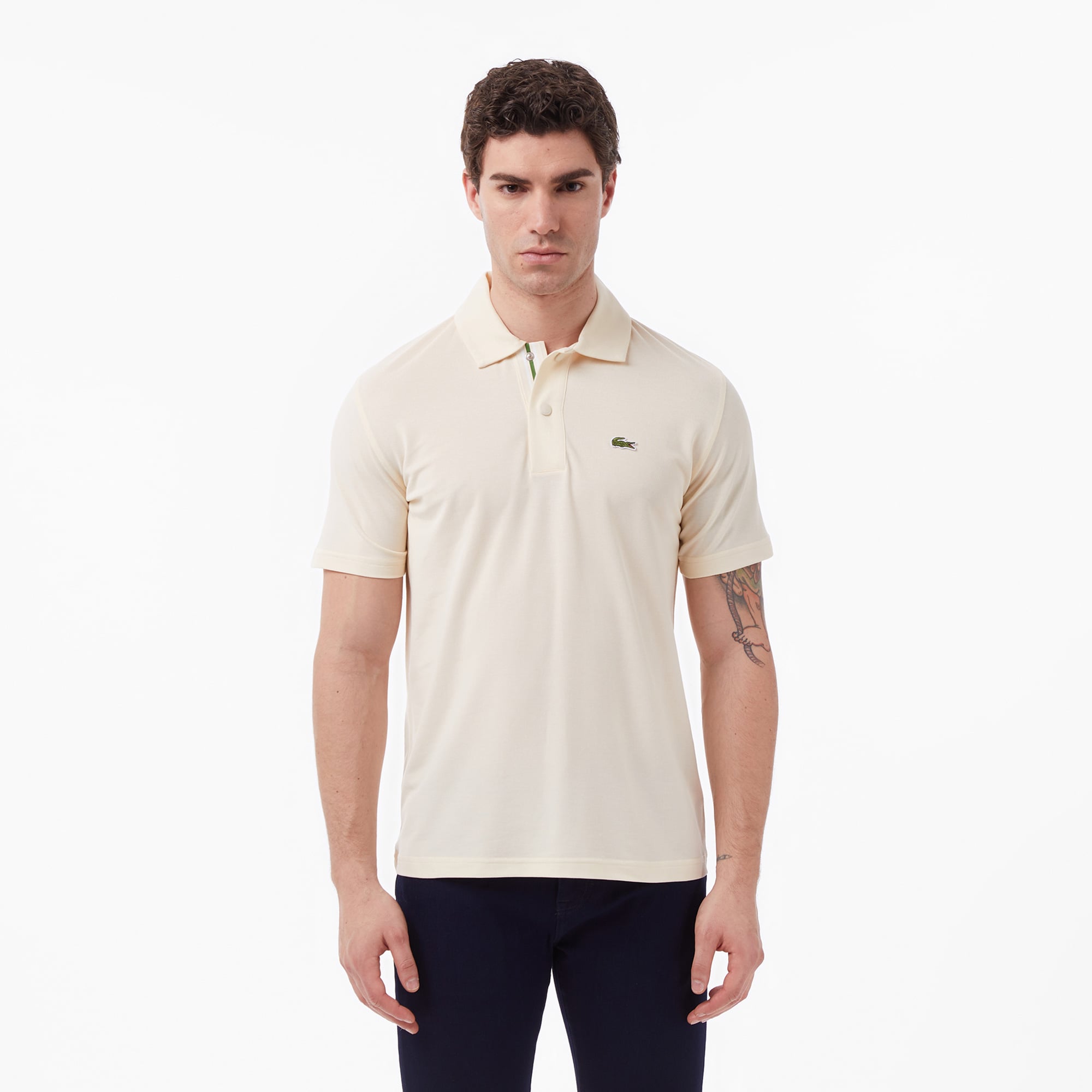 Lacoste Erkek Regular Fit Krem Polo