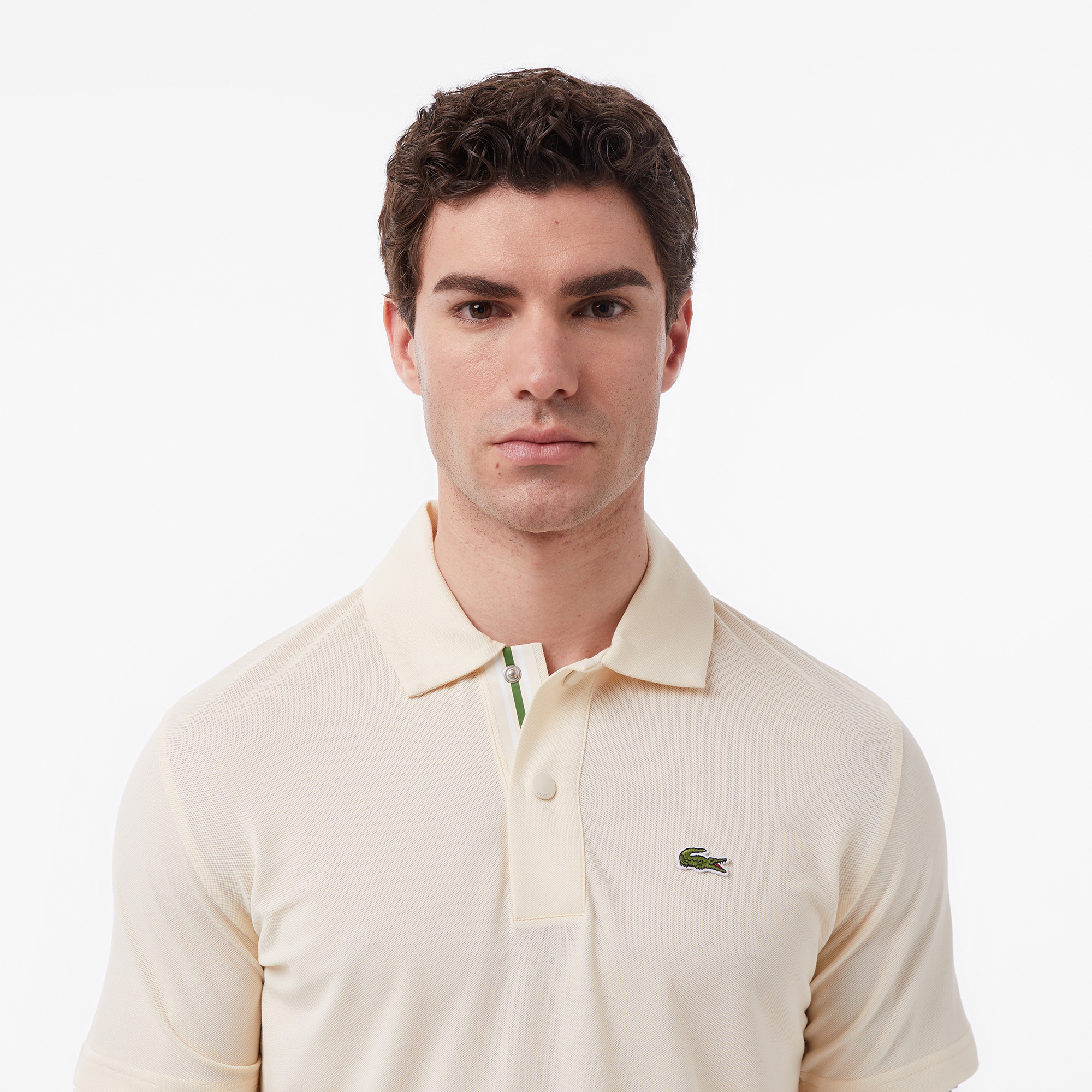 Lacoste Erkek Regular Fit Krem Polo görsel 2