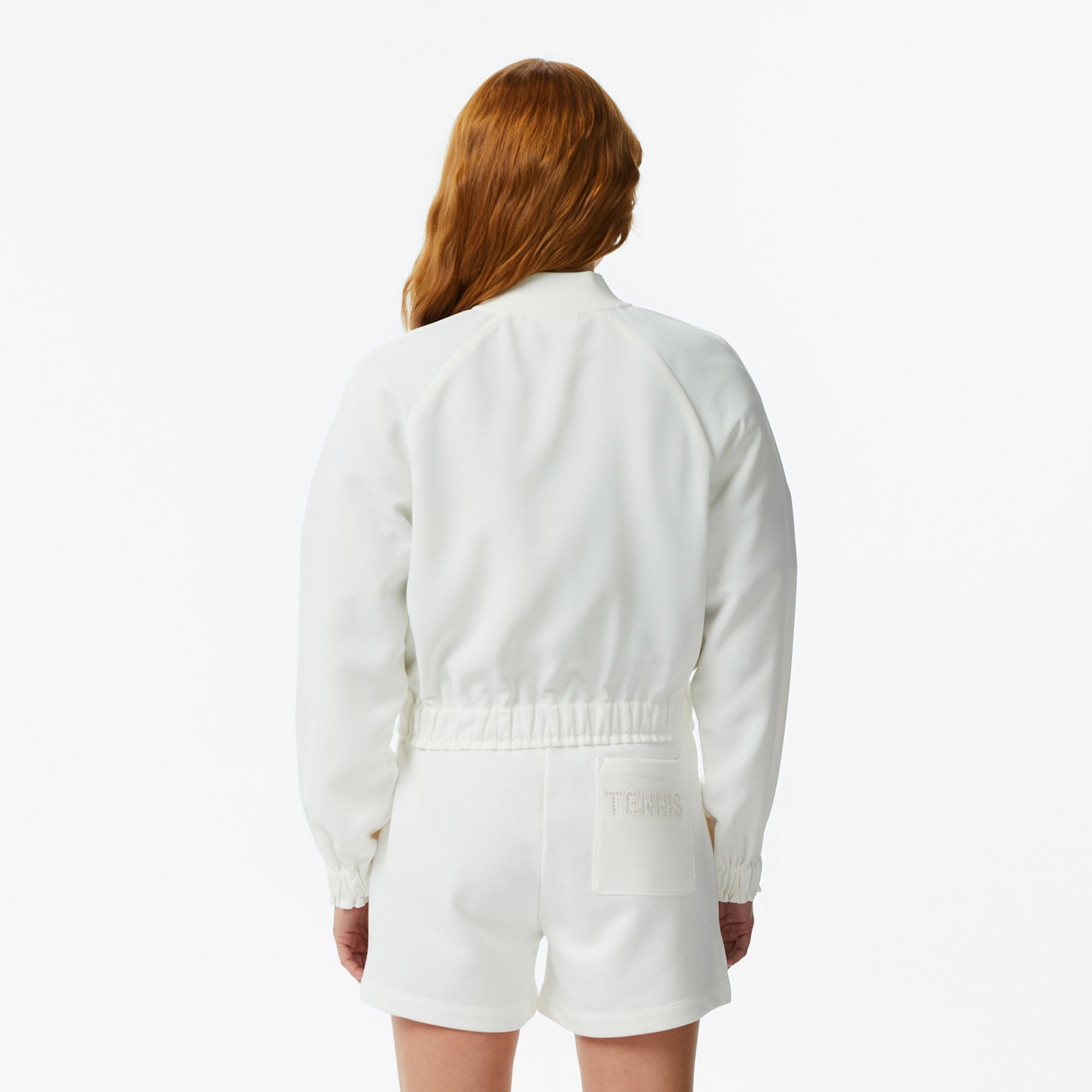 Lacoste Kadın Regular Fit Fermuarlı Krem Ceket görsel 5