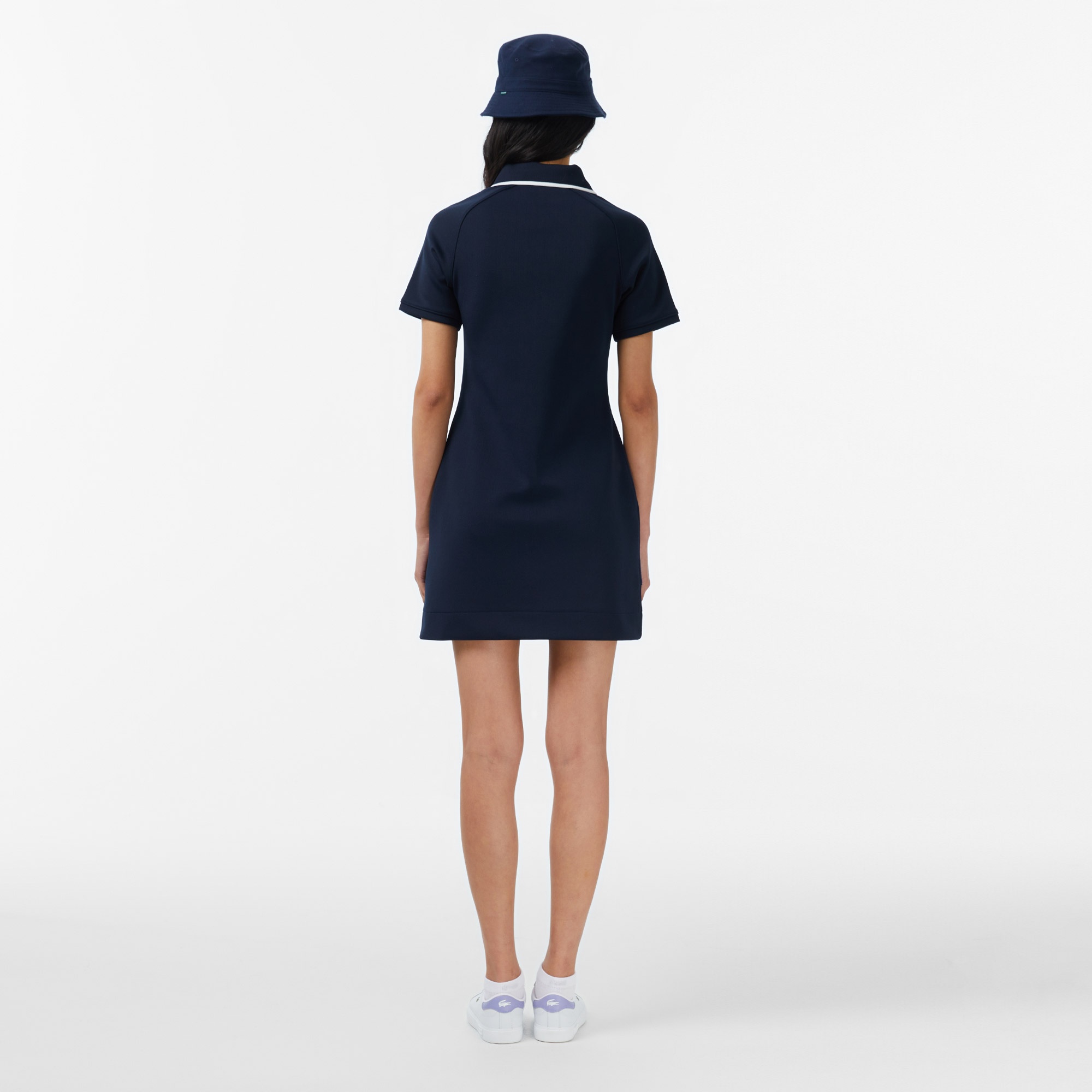 Kadın Classic Fit Kısa Kollu Lacivert Elbise