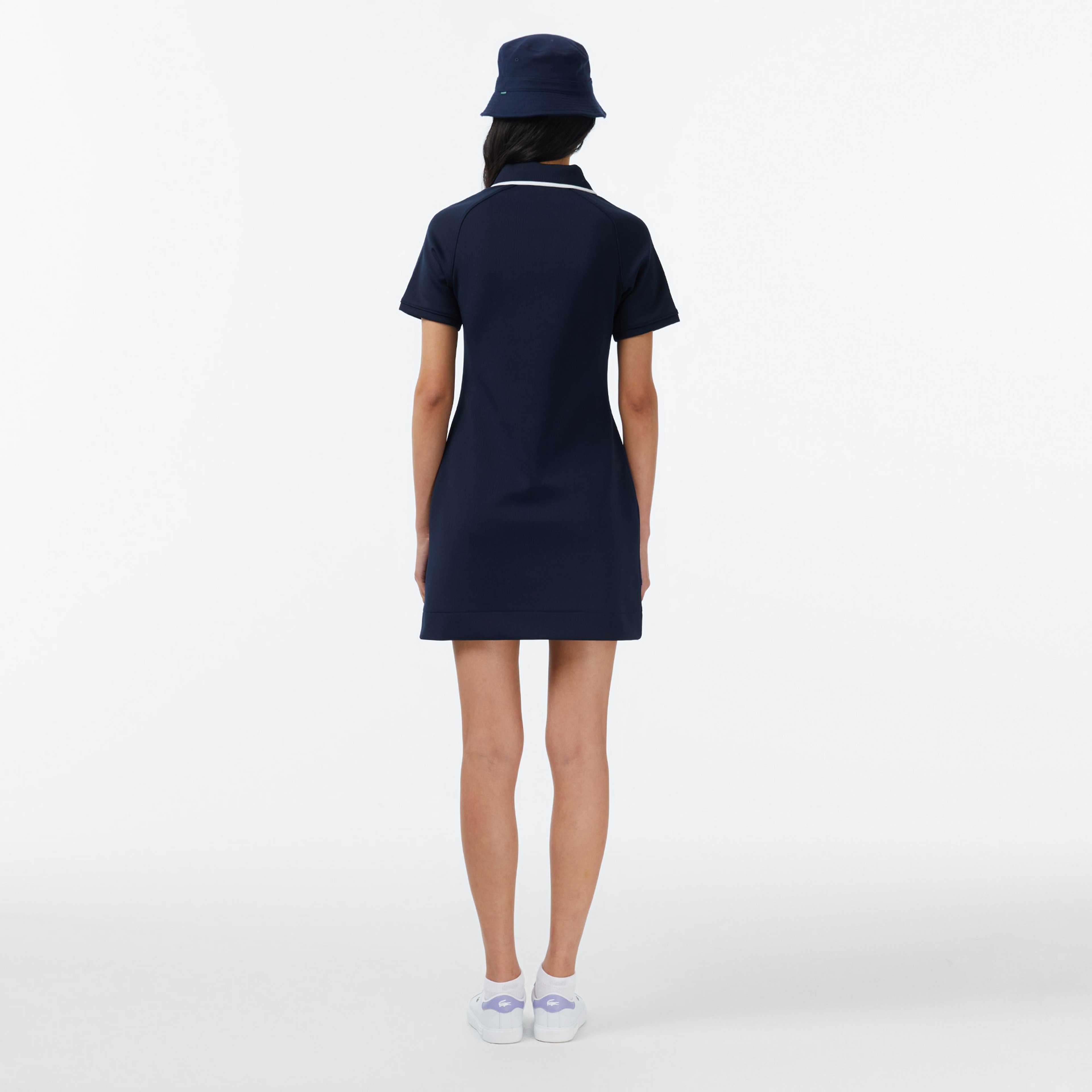 Kadın Classic Fit Kısa Kollu Lacivert Elbise