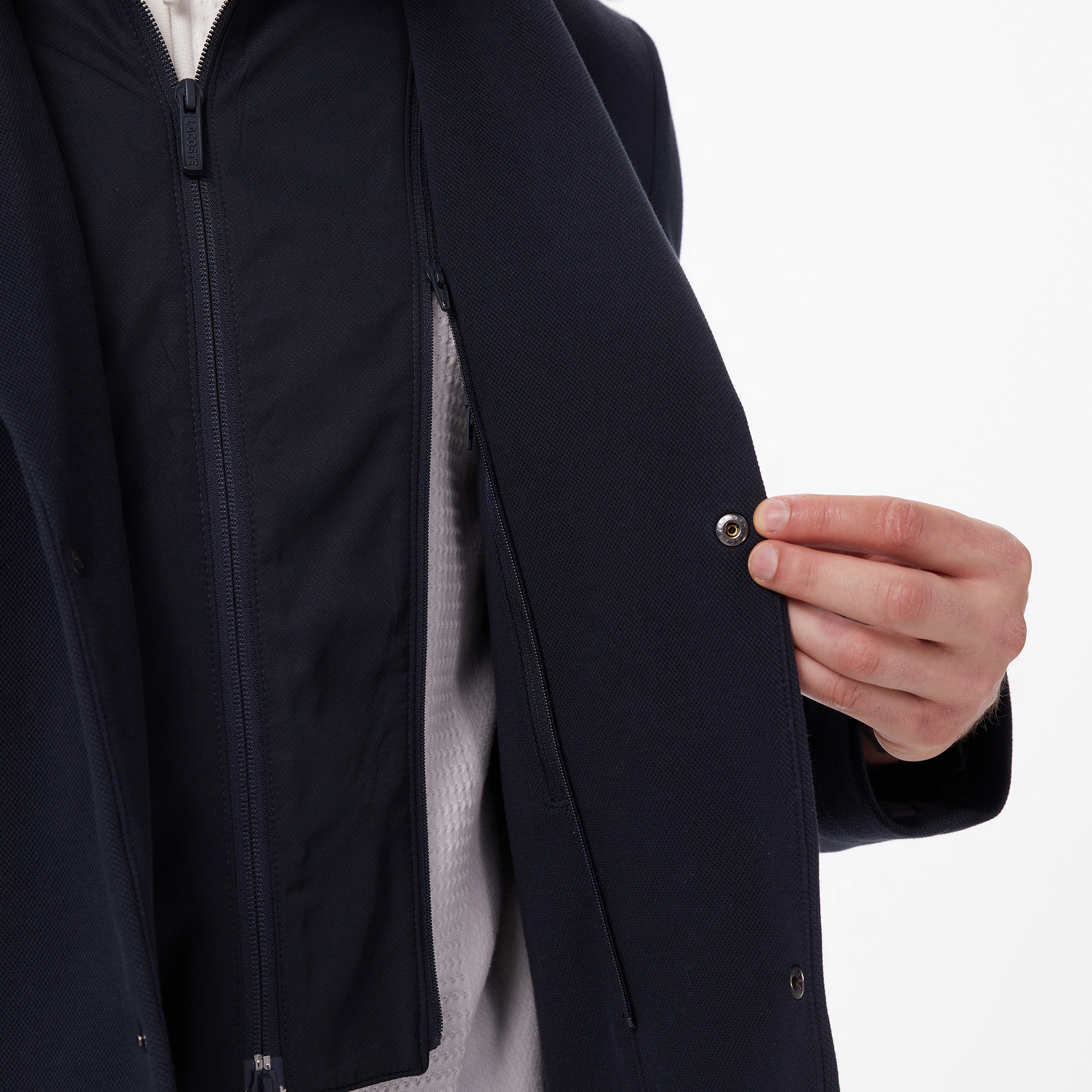 Erkek Kapüşonlu Koyu Gri Blazer