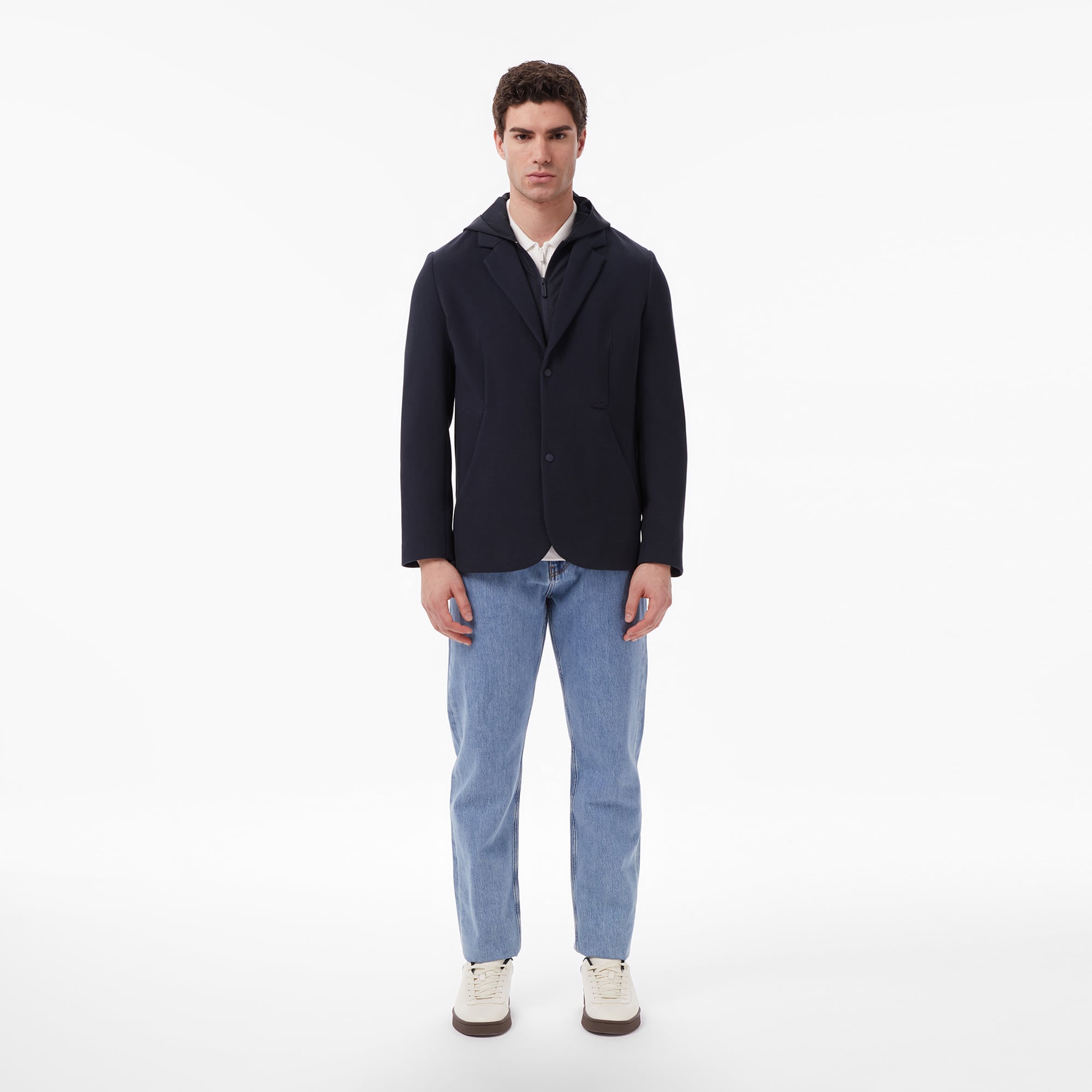 Lacoste Erkek Kapüşonlu Koyu Gri Blazer görsel 6