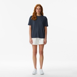 Kadın Relaxed Fit Bisiklet Yaka Koyu Gri T-Shirt Gri