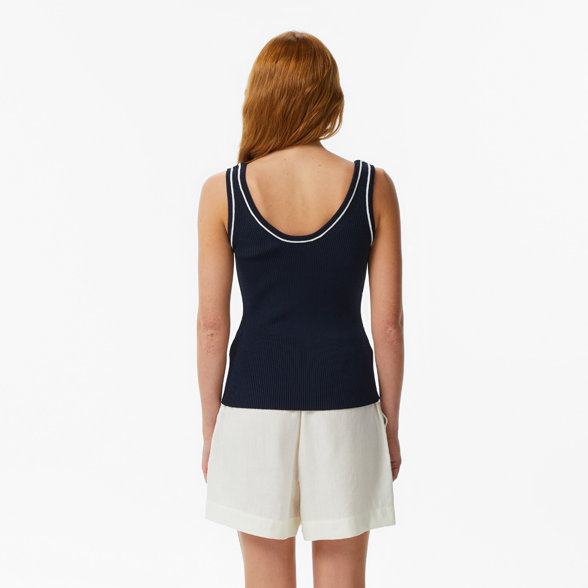 Lacoste Kadın Slim Fit Lacivert Bluz görsel 5