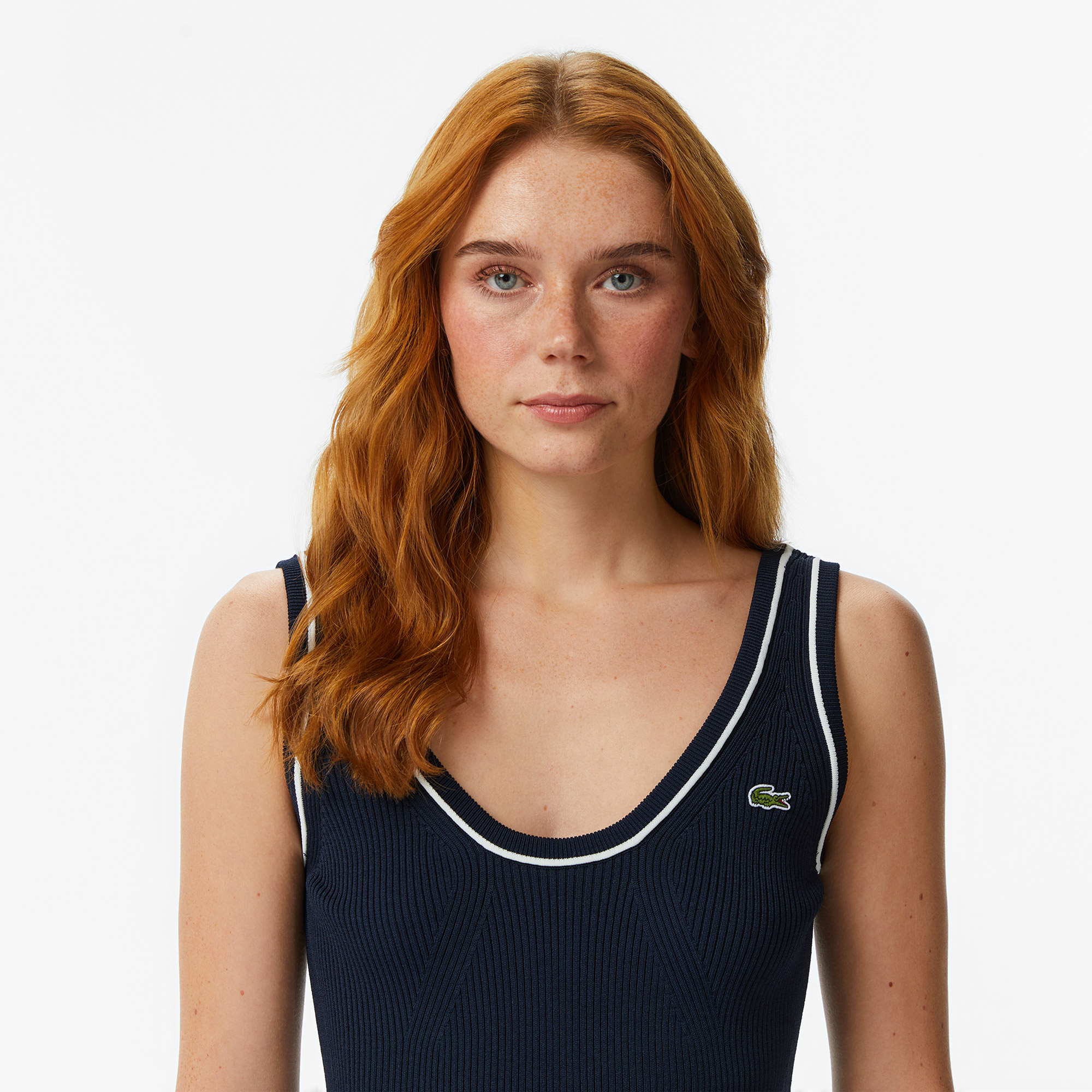 Lacoste Kadın Slim Fit Lacivert Bluz görsel 2