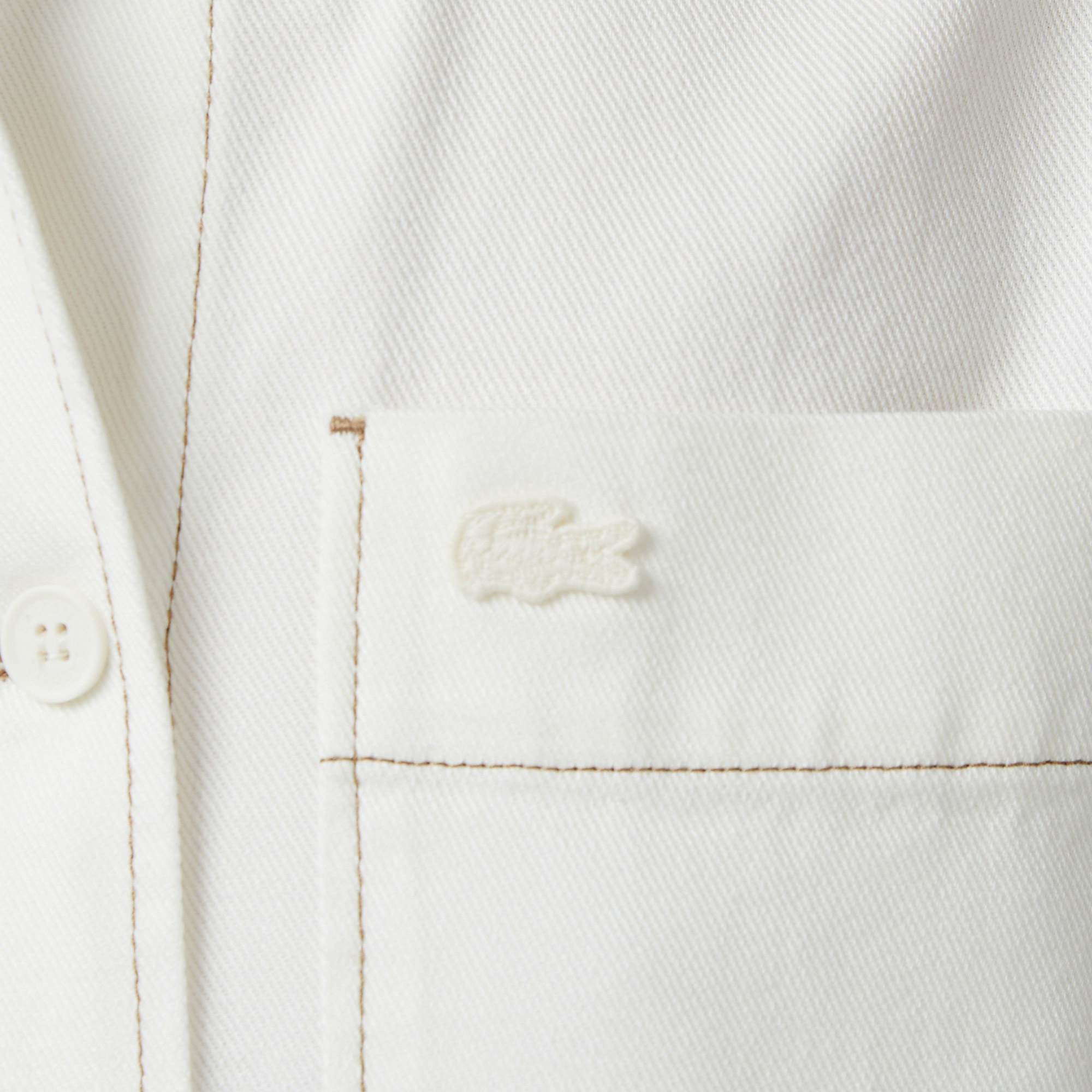 Kadın Regular Fit Kısa Kollu Düğmeli Yaka Krem Gömlek