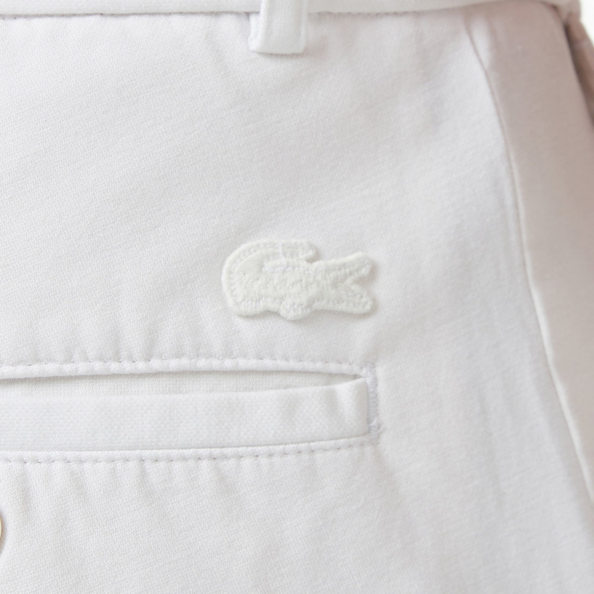 Lacoste Erkek Slim Fit Beyaz Chino Pantolon görsel 5