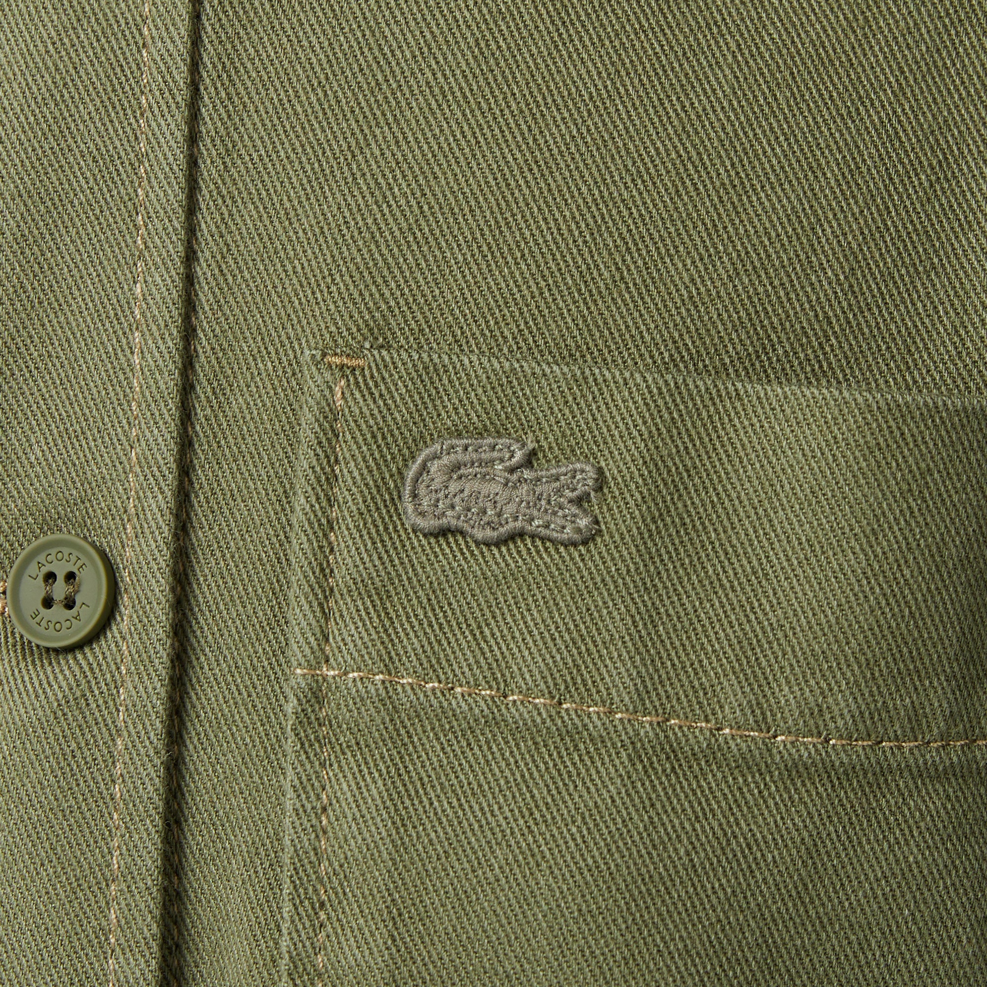 Kadın Regular Fit Kısa Kollu Düğmeli Yaka Haki Gömlek