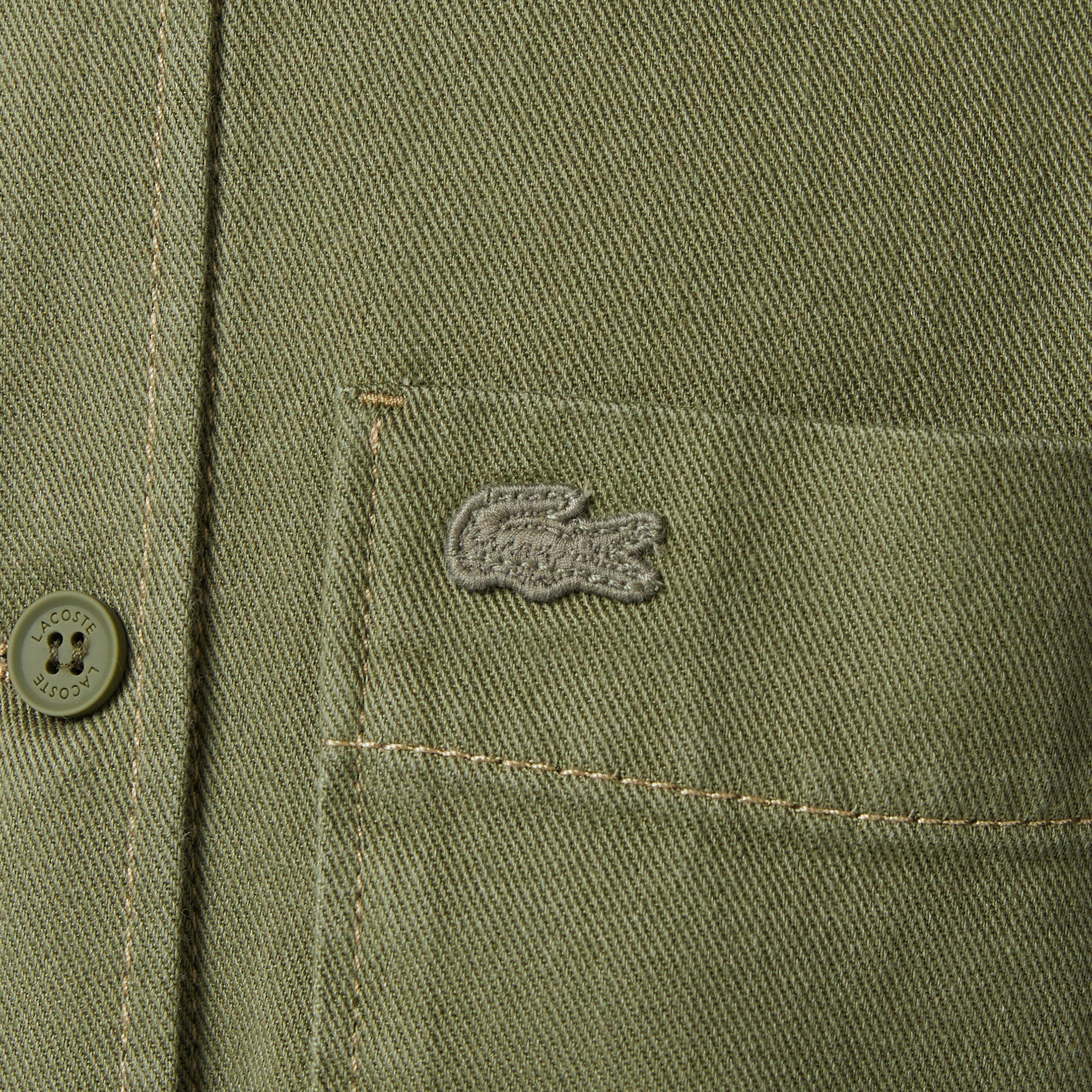 Kadın Regular Fit Kısa Kollu Düğmeli Yaka Haki Gömlek