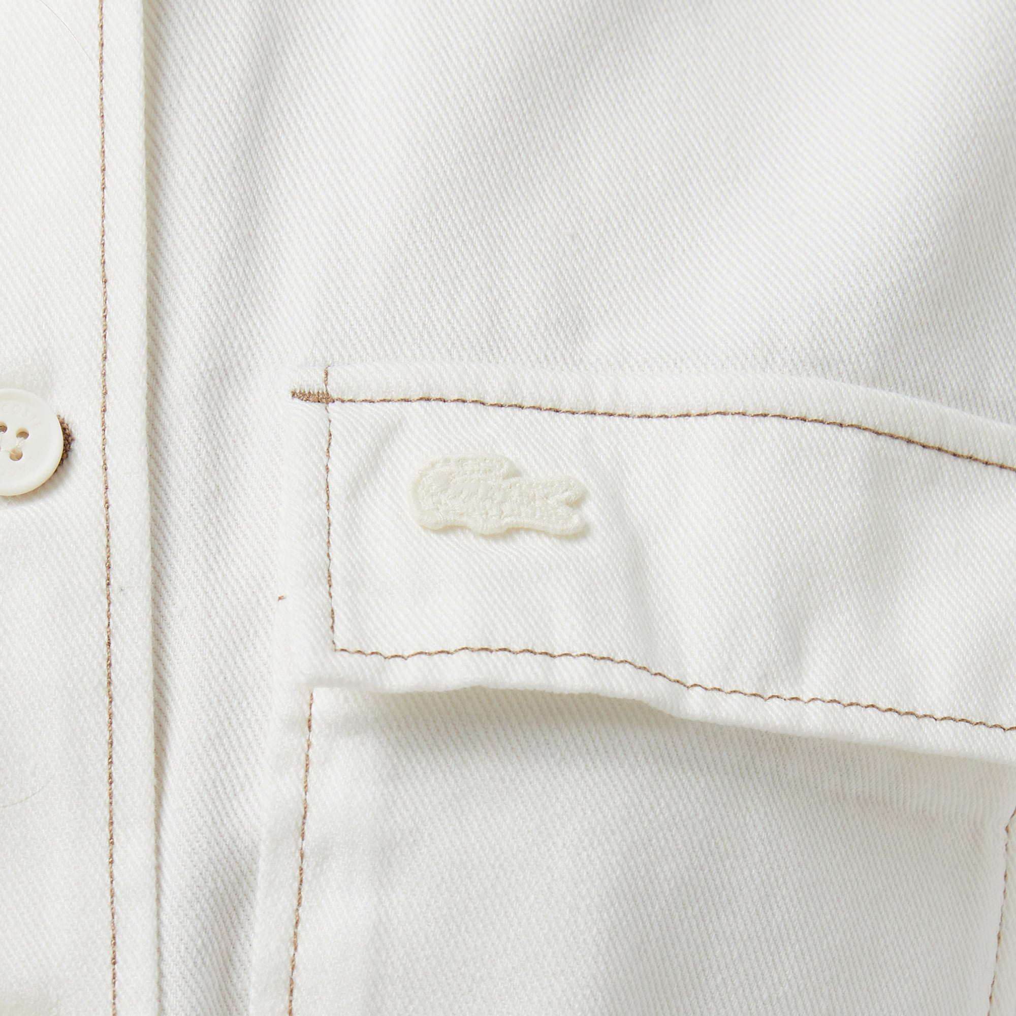 Lacoste Kadın Flare Fit Kısa Kollu Krem Elbise görsel 7