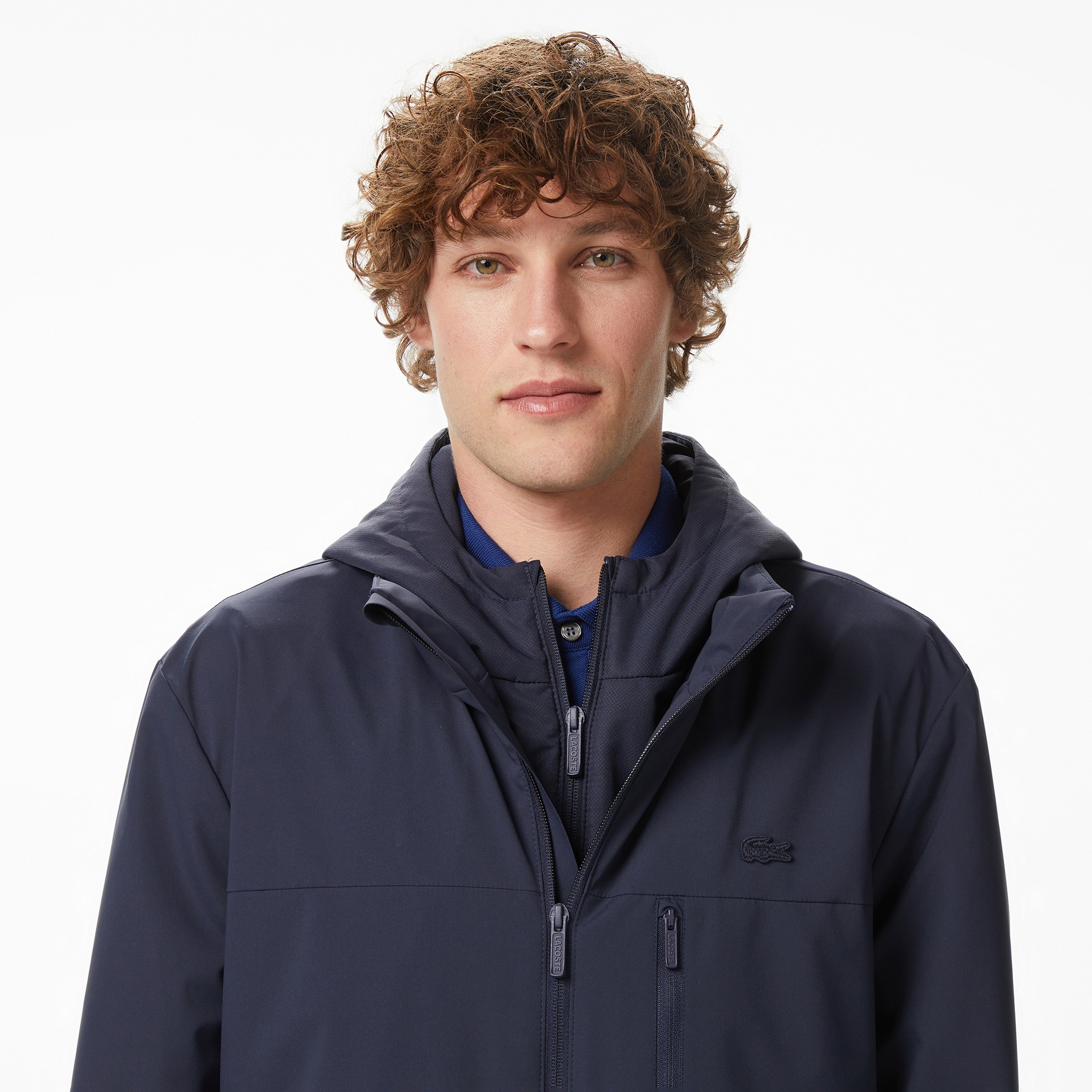 Erkek Relaxed Fit Kapüşonlu Lacivert Mont