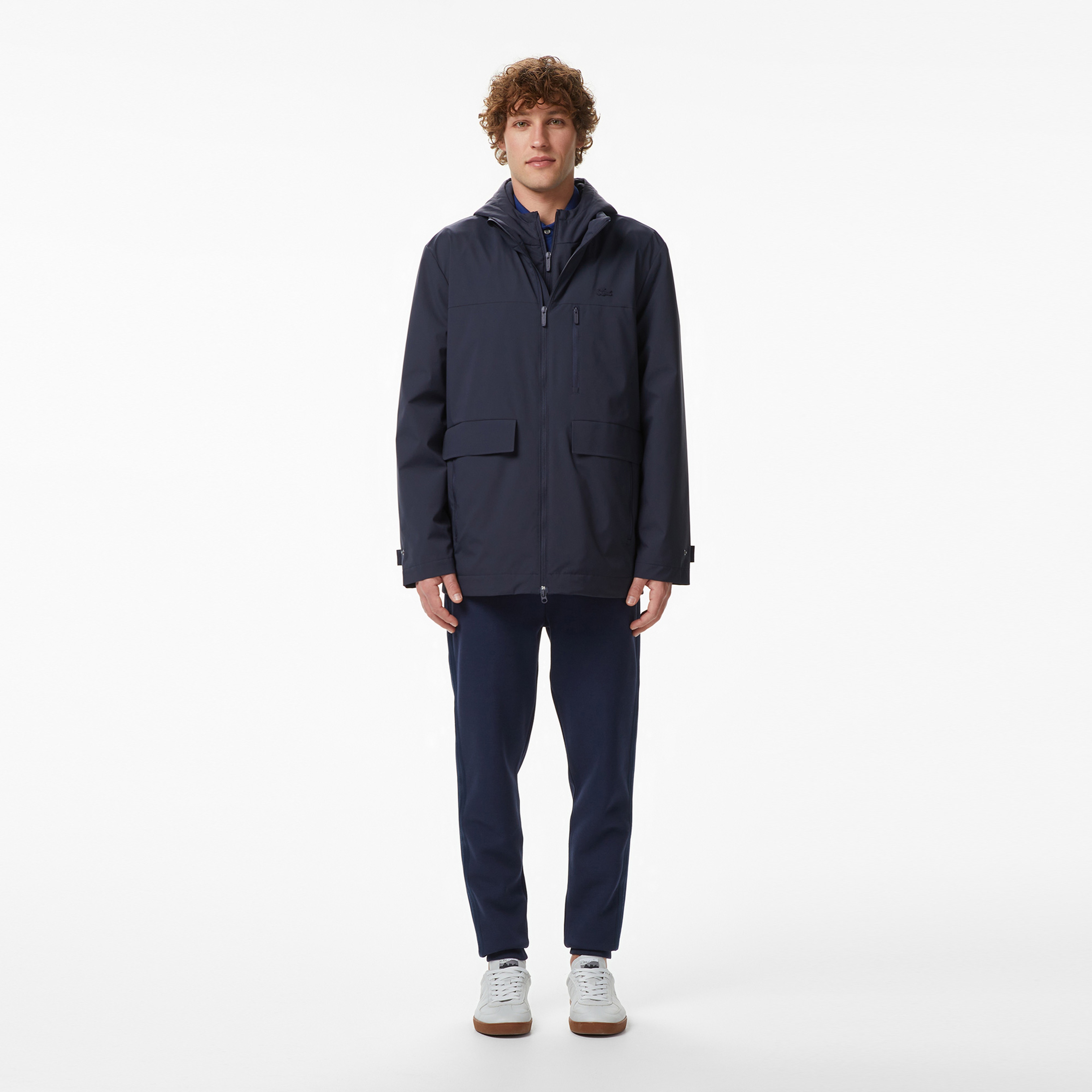 Erkek Relaxed Fit Kapüşonlu Lacivert Mont