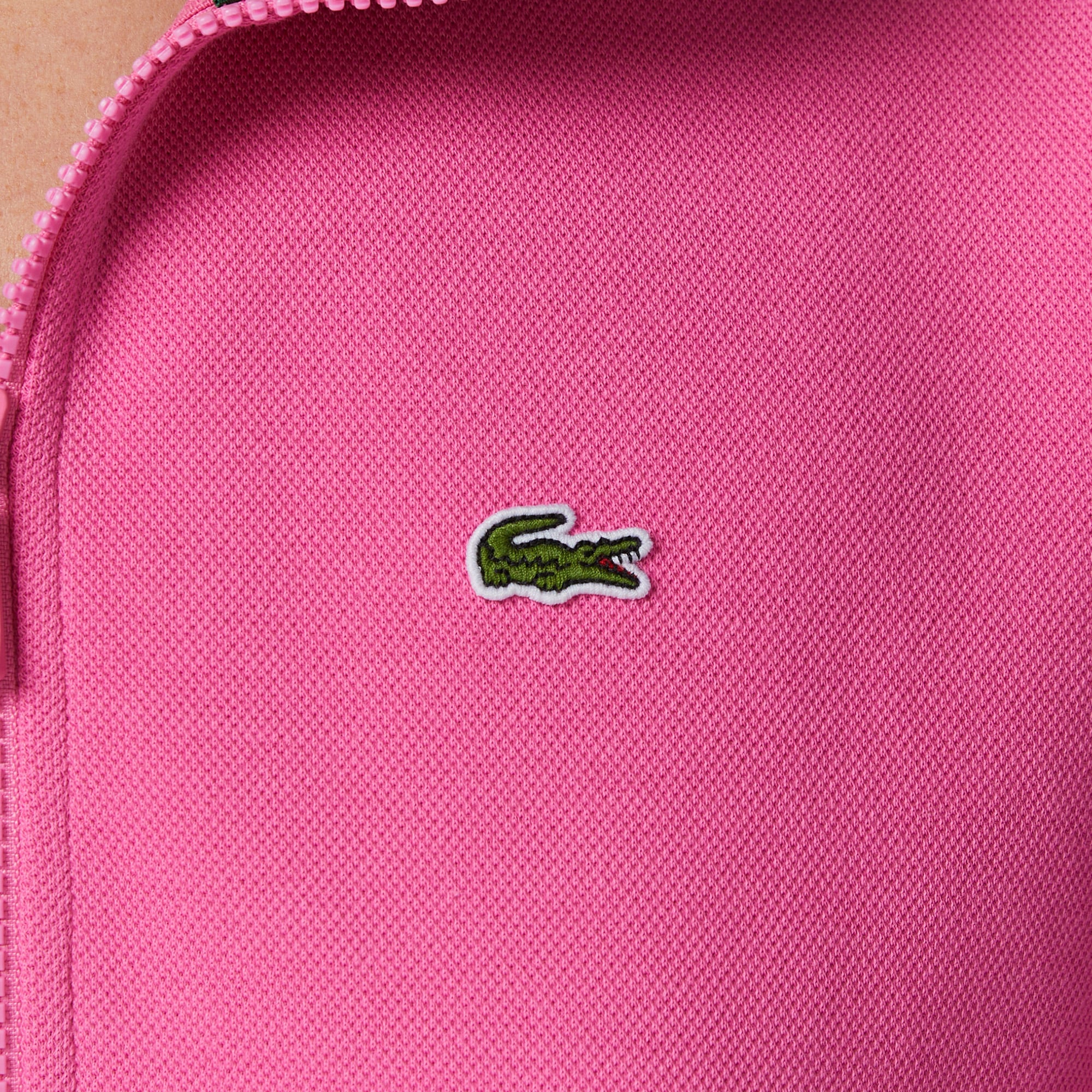 Lacoste Kadın Relaxed Fit Yarım Fermuarlı Koyu Pembe Sweatshirt görsel 7