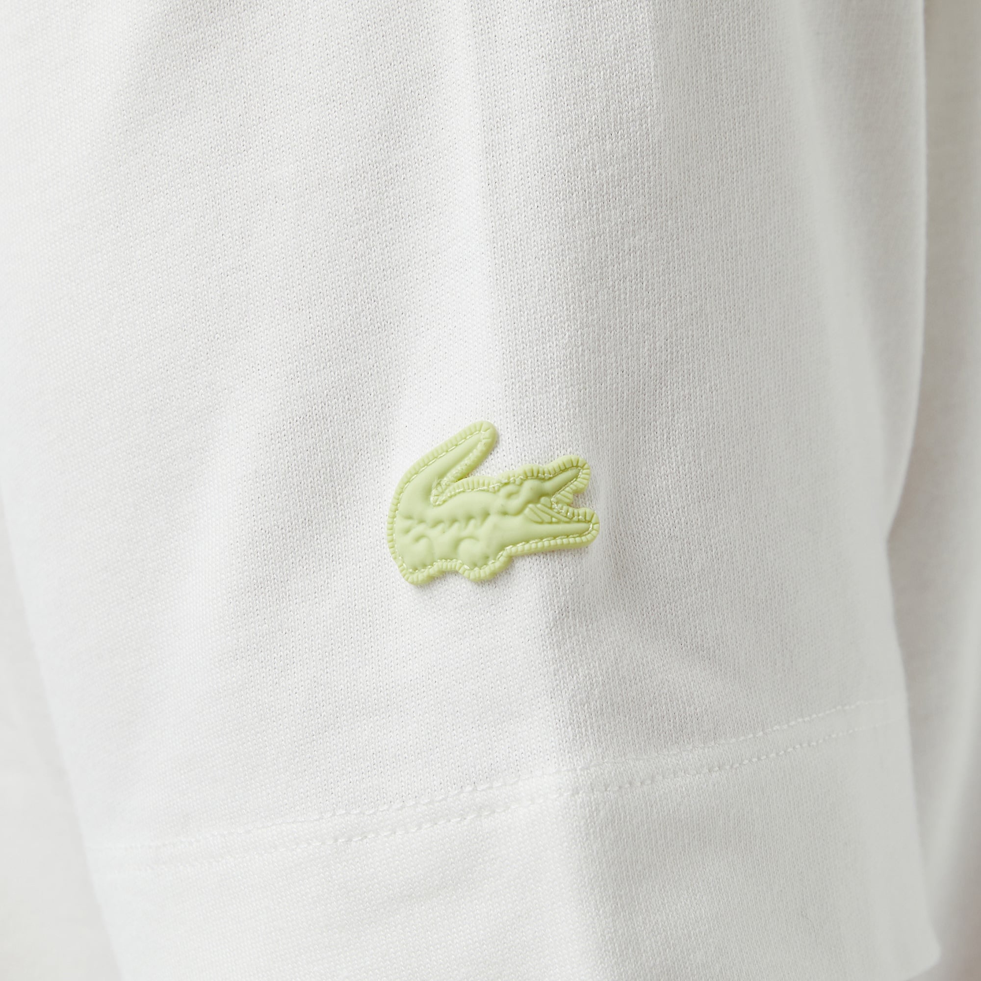 Lacoste Erkek Relaxed Fit Bisiklet Yaka Krem T-Shirt görsel 7