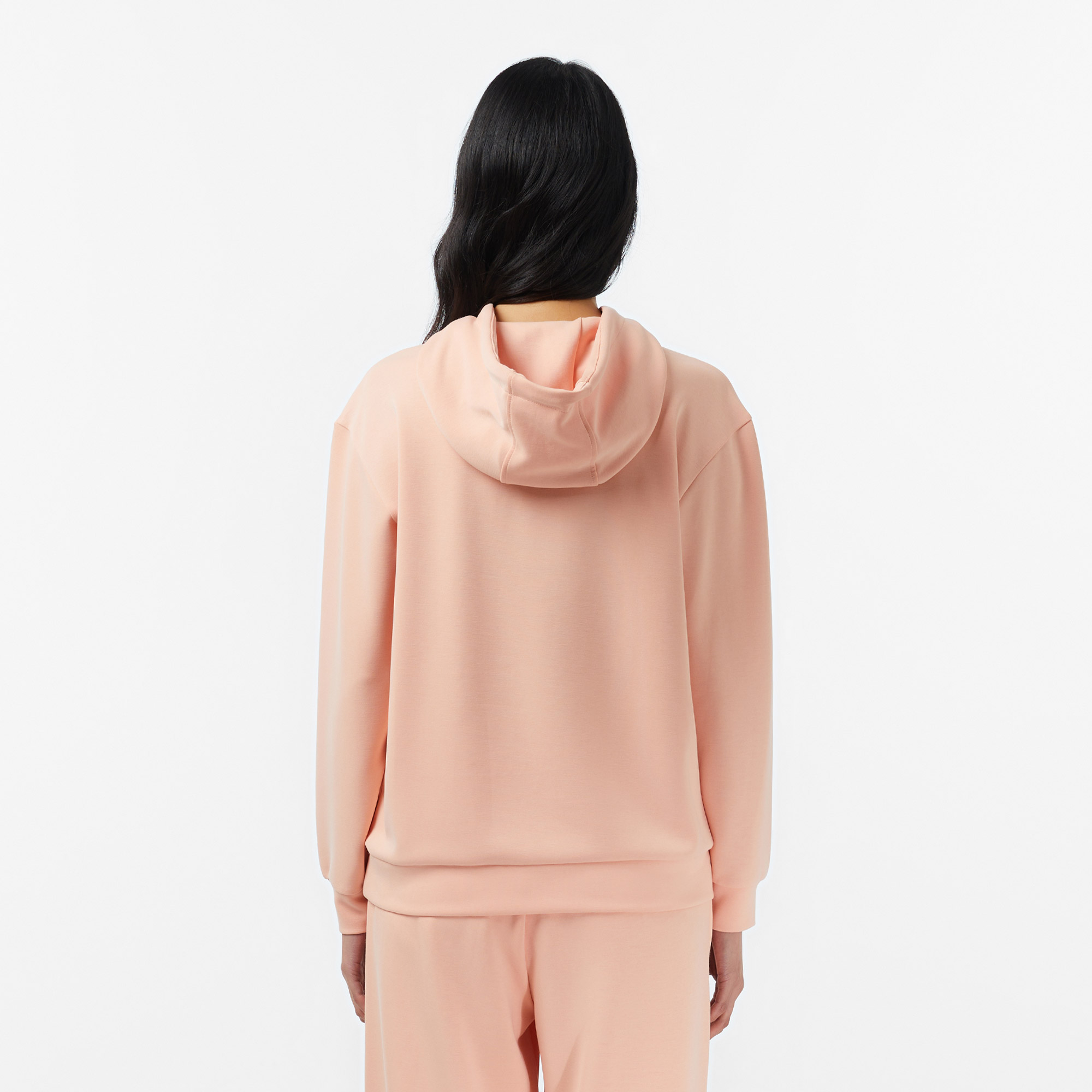 Lacoste Kadın Regular Fit Kapüşonlu Pembe Sweatshirt görsel 4