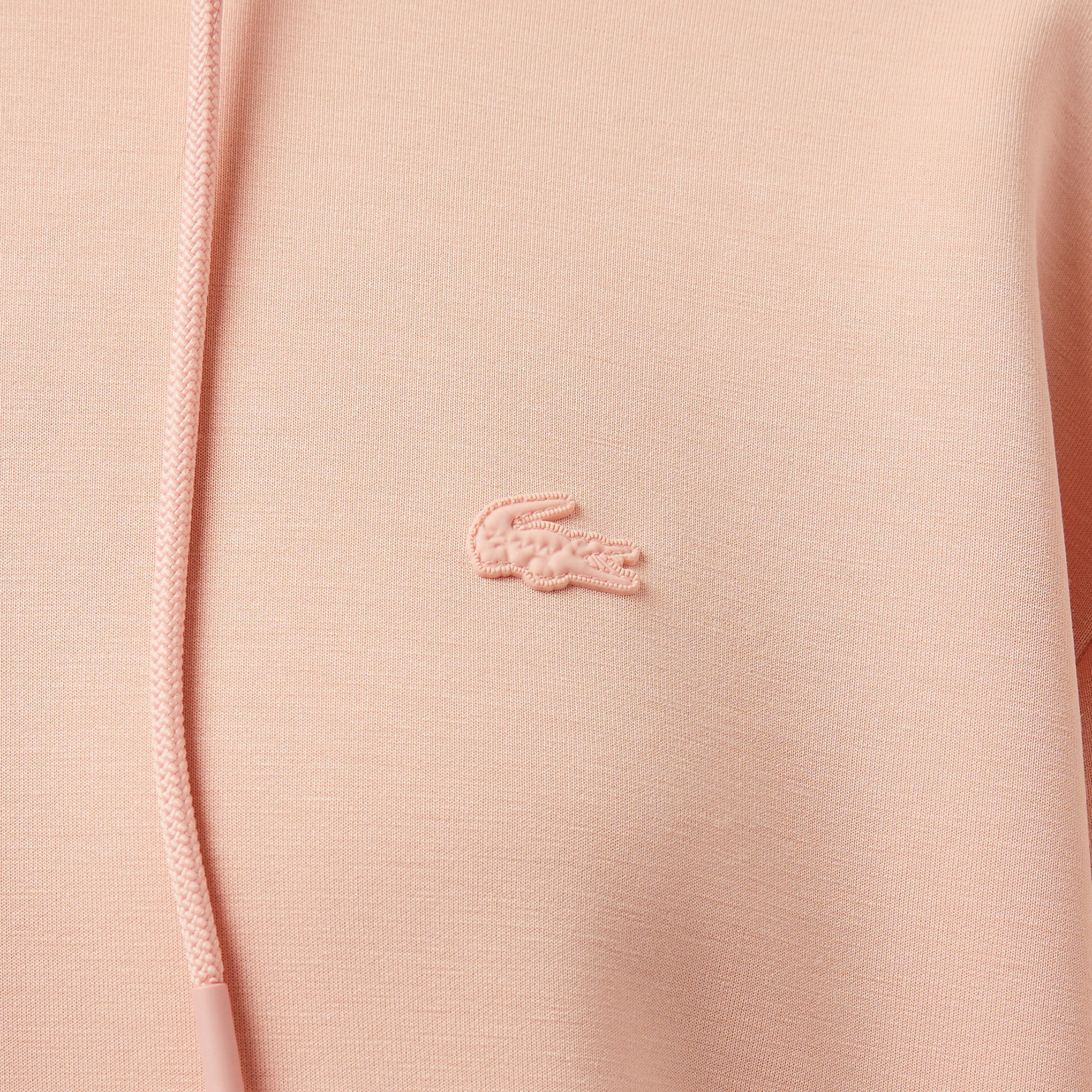 Lacoste Kadın Regular Fit Kapüşonlu Pembe Sweatshirt görsel 6