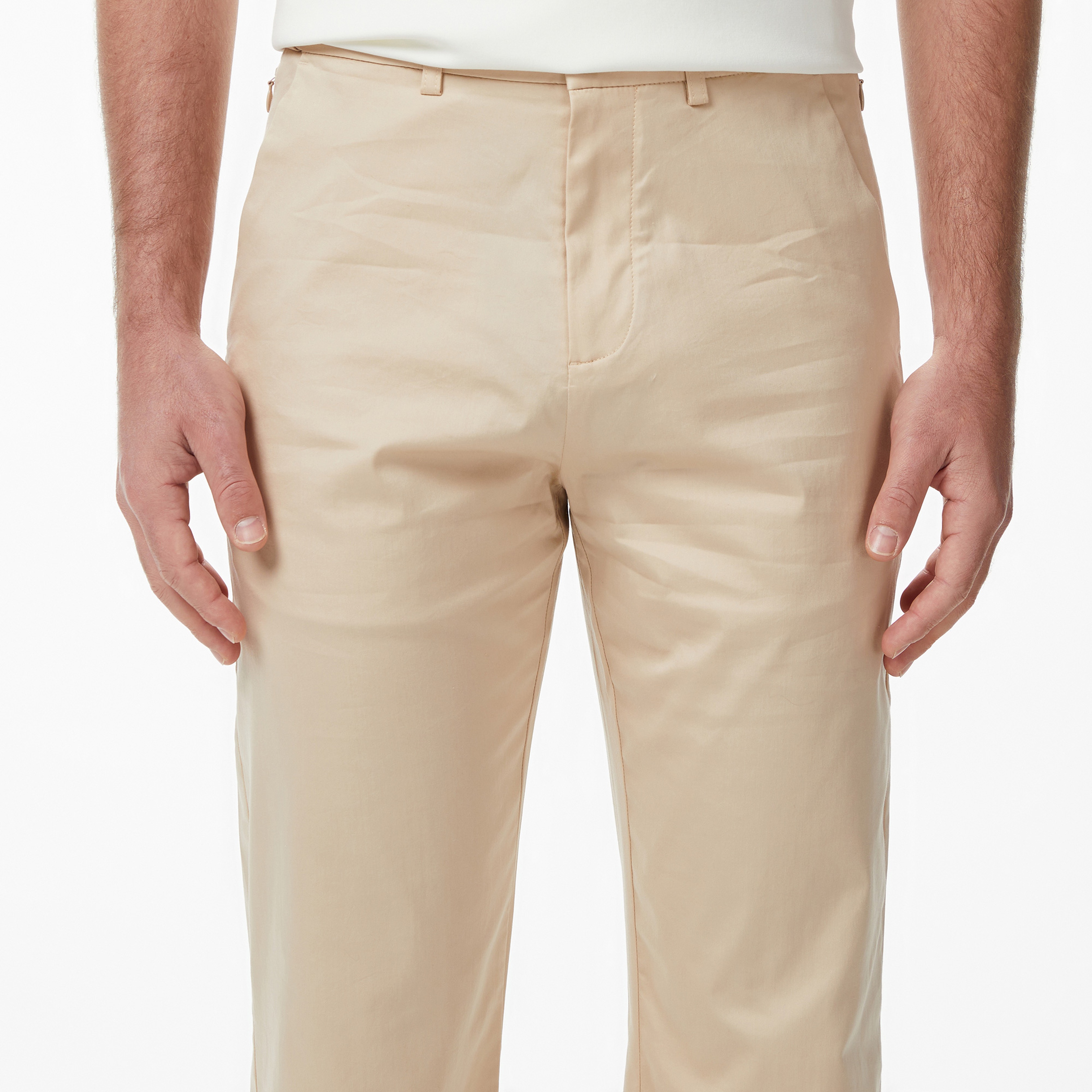 Erkek Regular Fit Bej Chino Pantolon