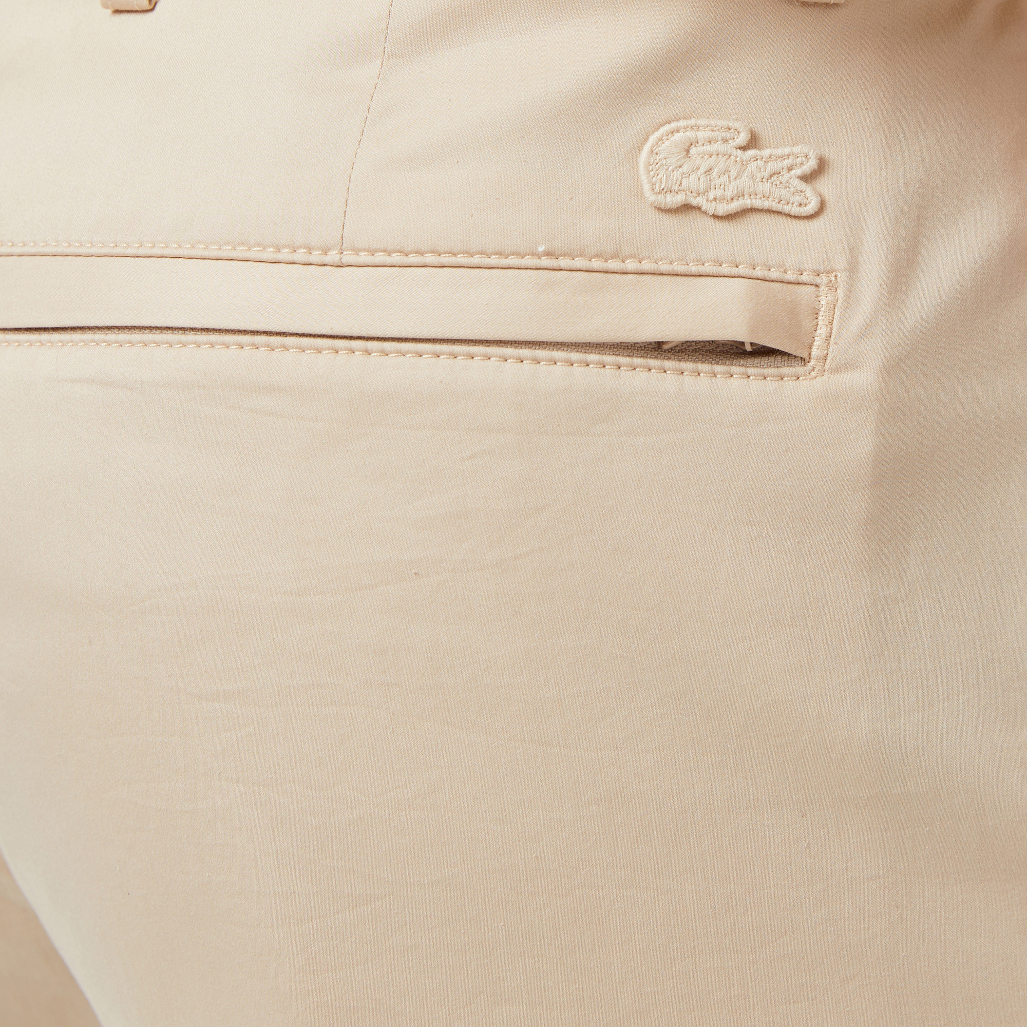 Lacoste Erkek Regular Fit Bej Chino Pantolon görsel 7