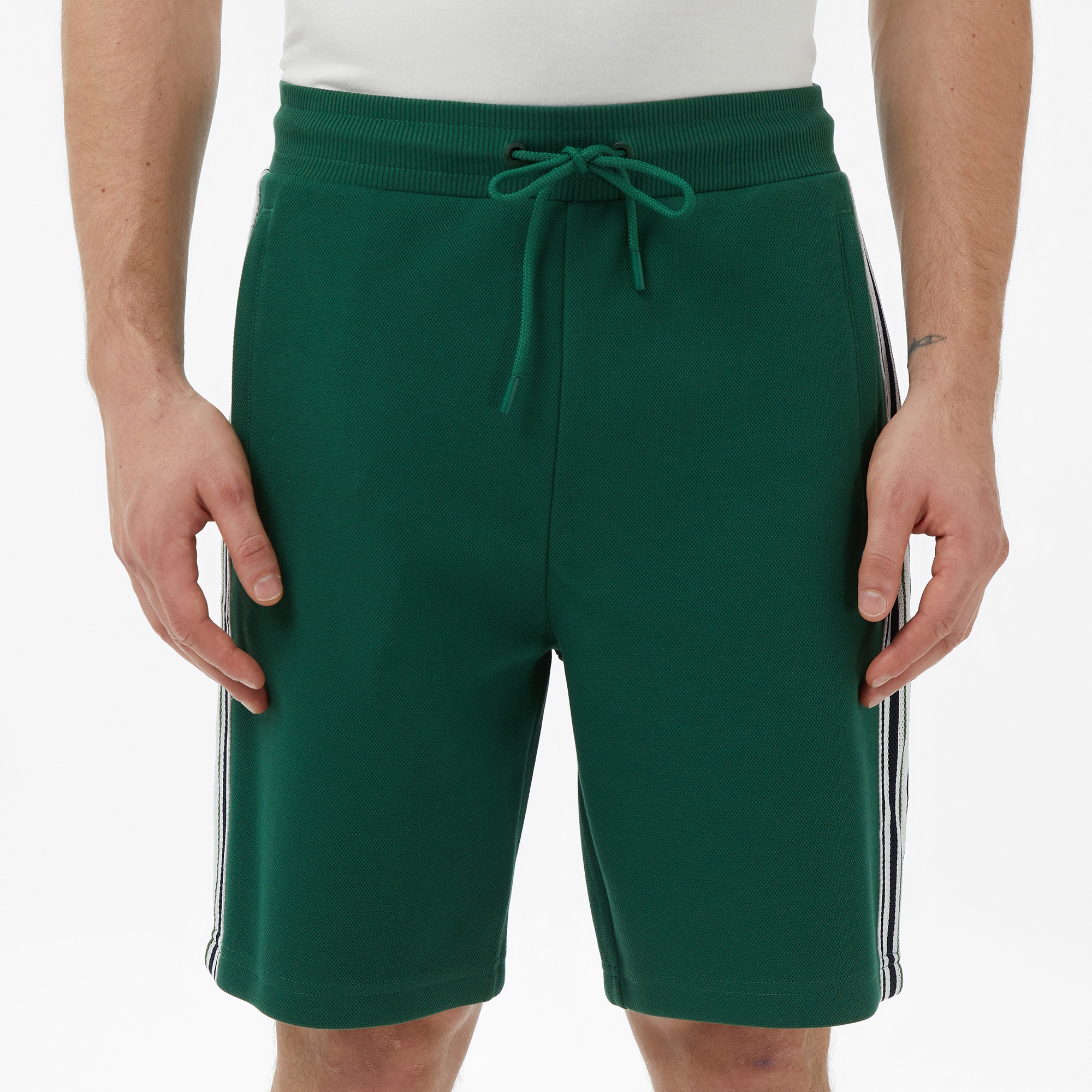 Erkek Regular Fit Koyu Yeşil Şort