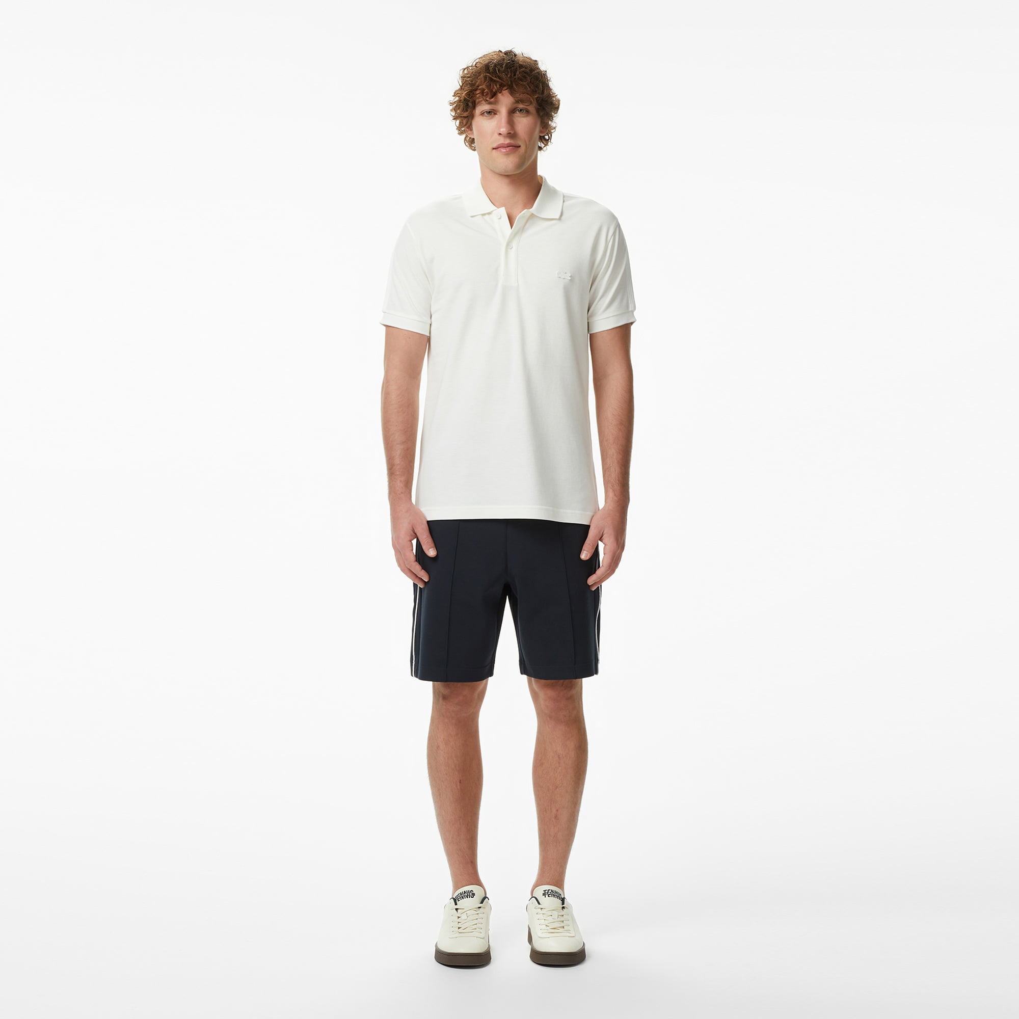 Lacoste Erkek Regular Fit Krem Polo görsel 4