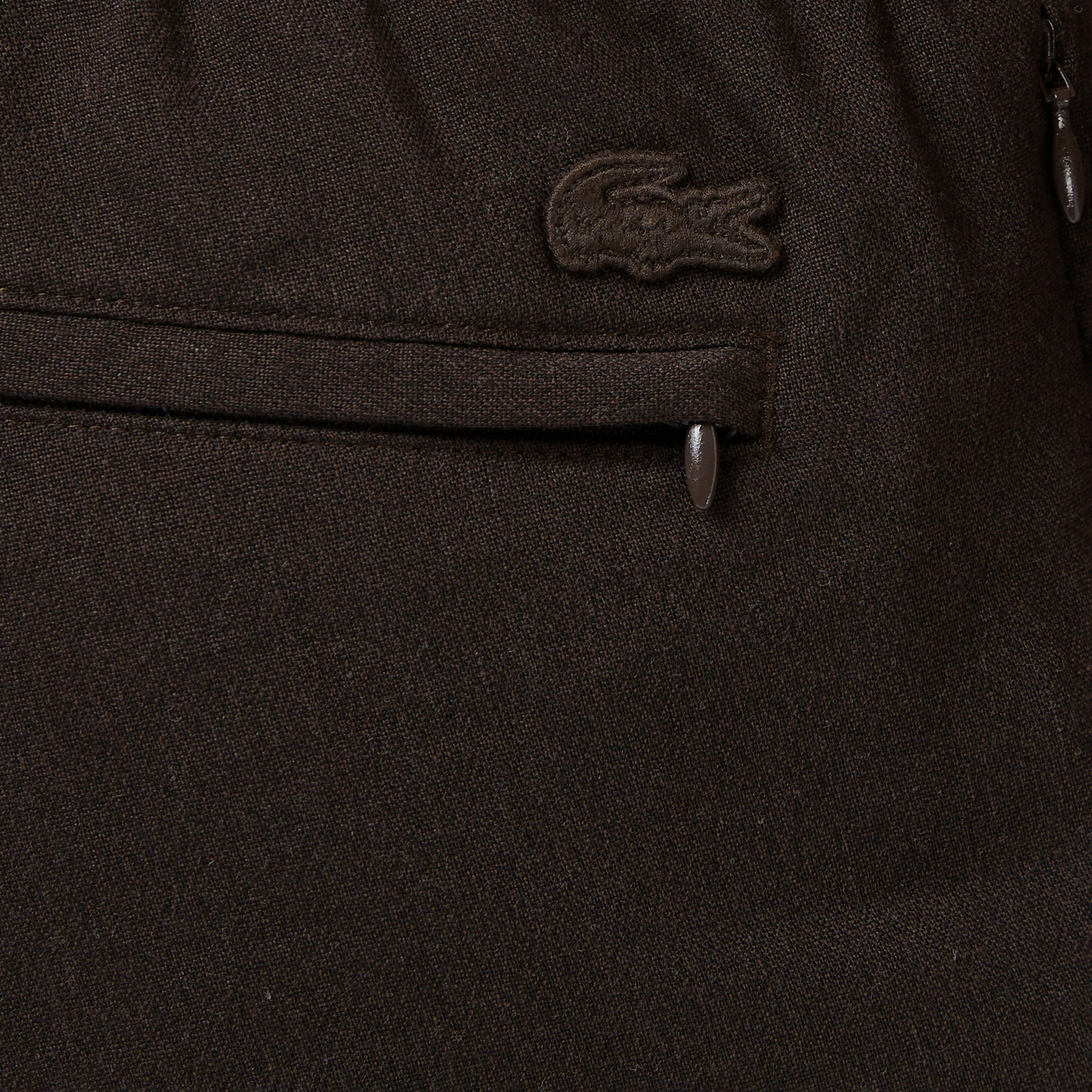 Lacoste Erkek Tapered Fit Kahverengi Chino Pantolon görsel 7