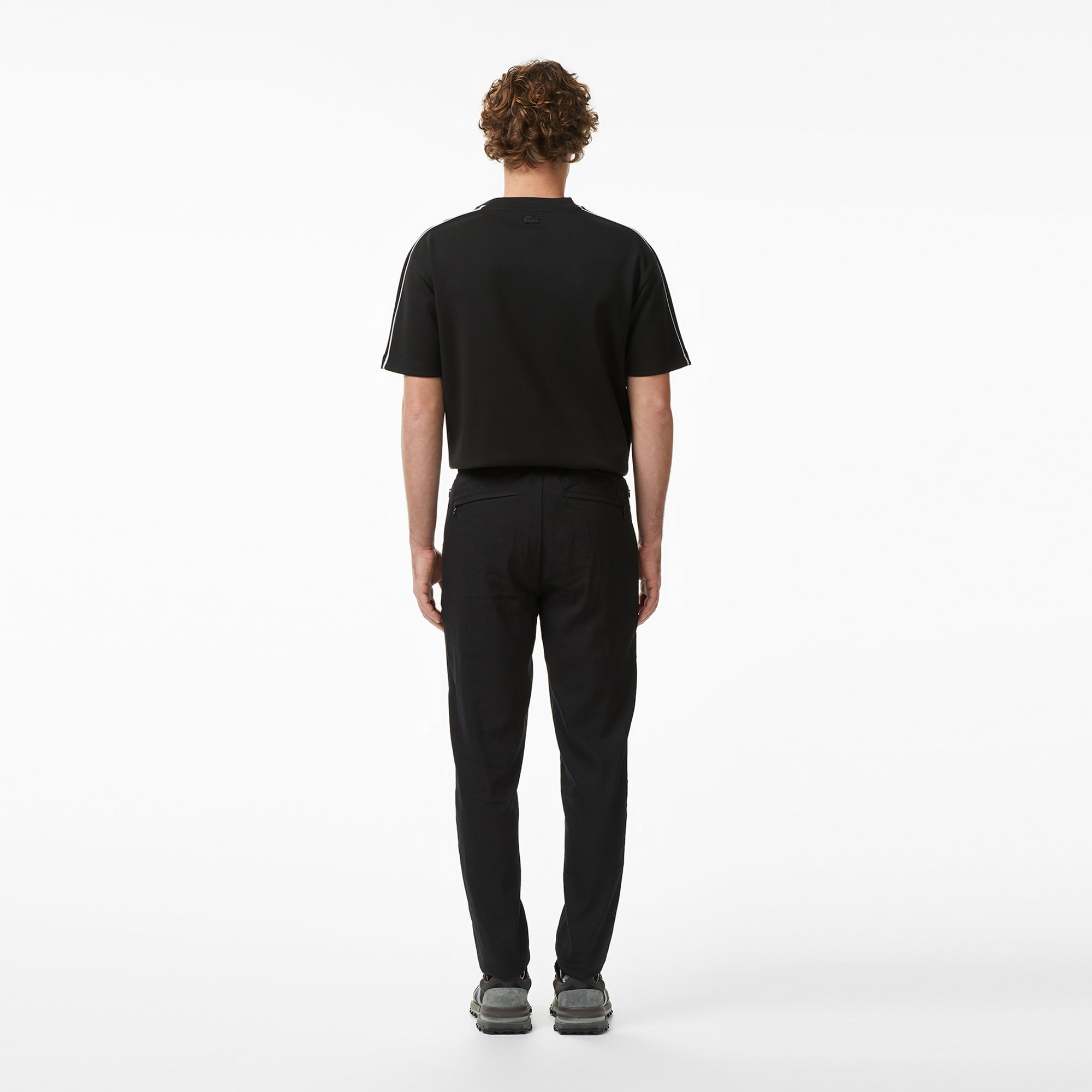 Lacoste Erkek Tapered Fit Siyah Chino Pantolon görsel 4