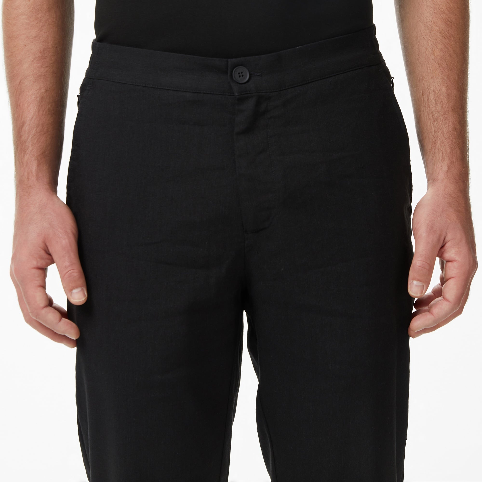 Erkek Tapered Fit Siyah Pantolon